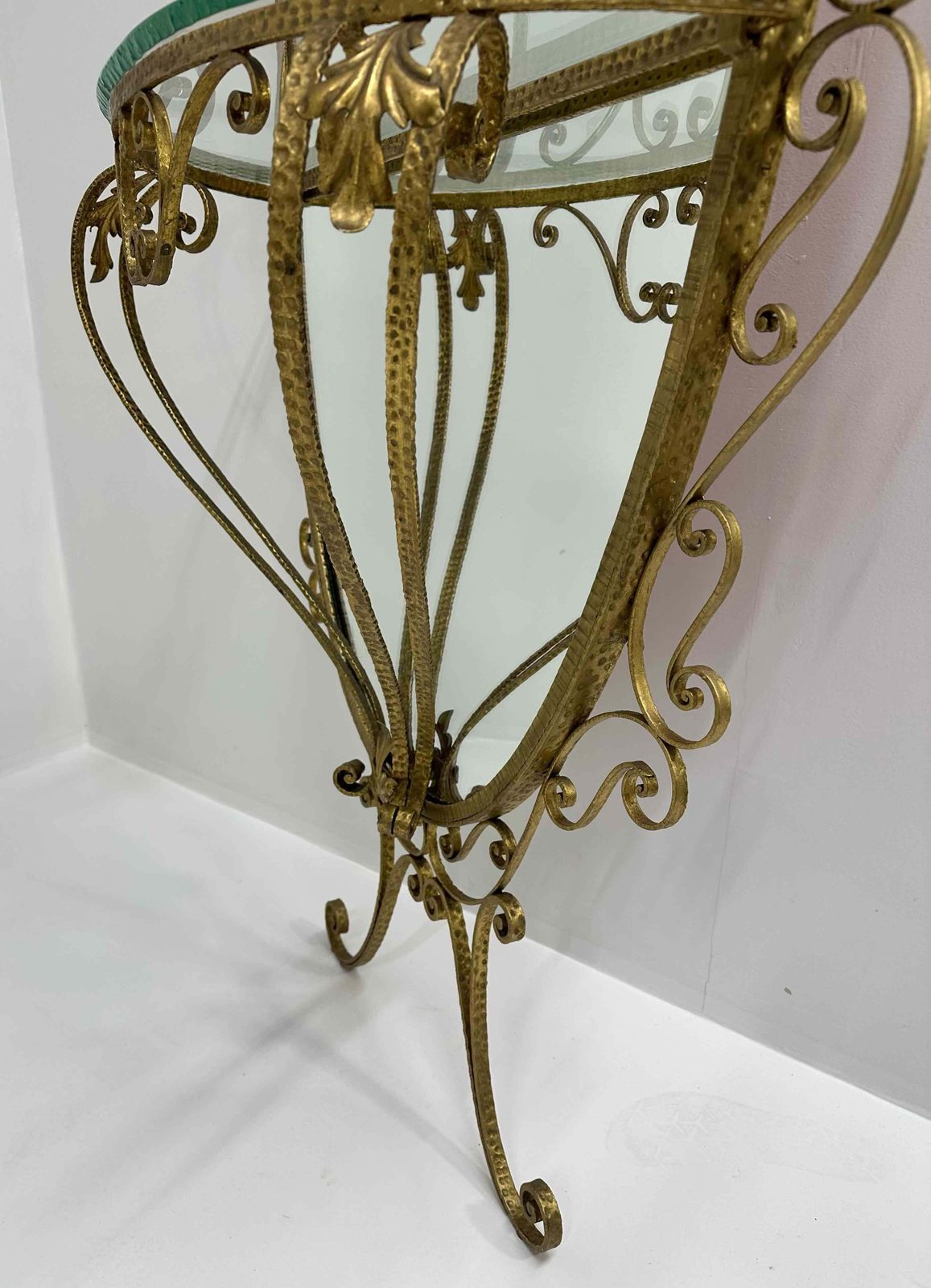 Italian Set Of Wall Mirror Console And Pouf By Pierluigi Colli, 1960s photo buy