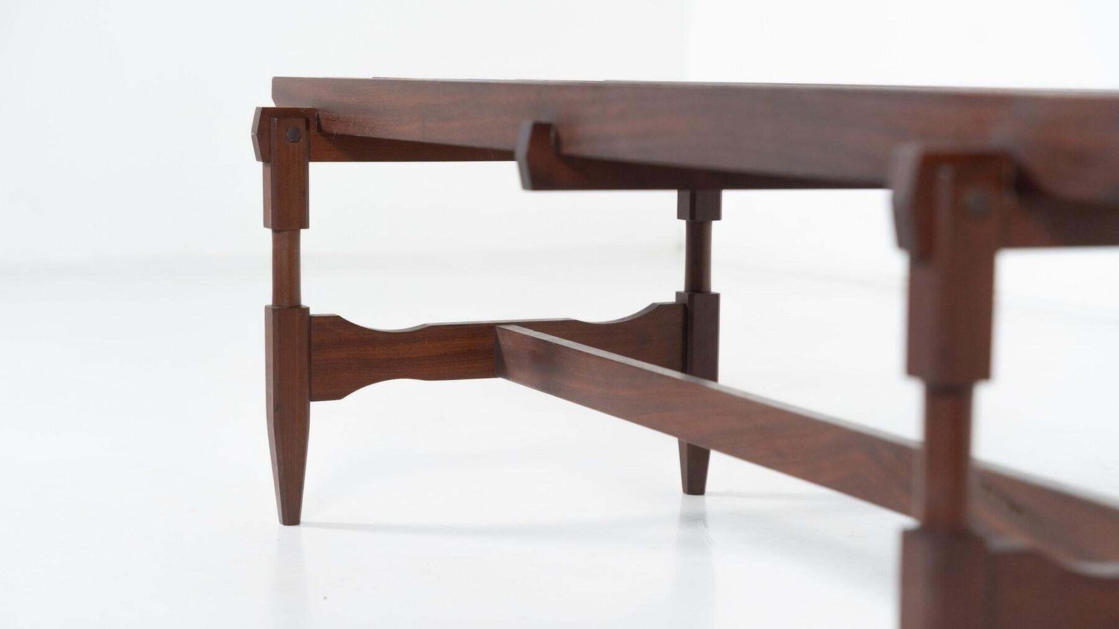 Mid Century Modern Wooden Bench By Ico And Luisa Parisi, Italy, 1950s photo for sale