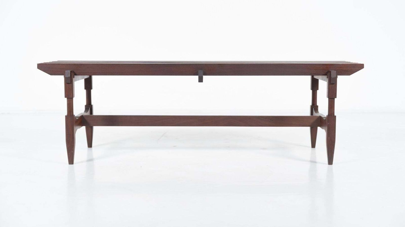 photo vinterior Mid Century Modern Wooden Bench By Ico And Luisa Parisi, Italy, 1950s