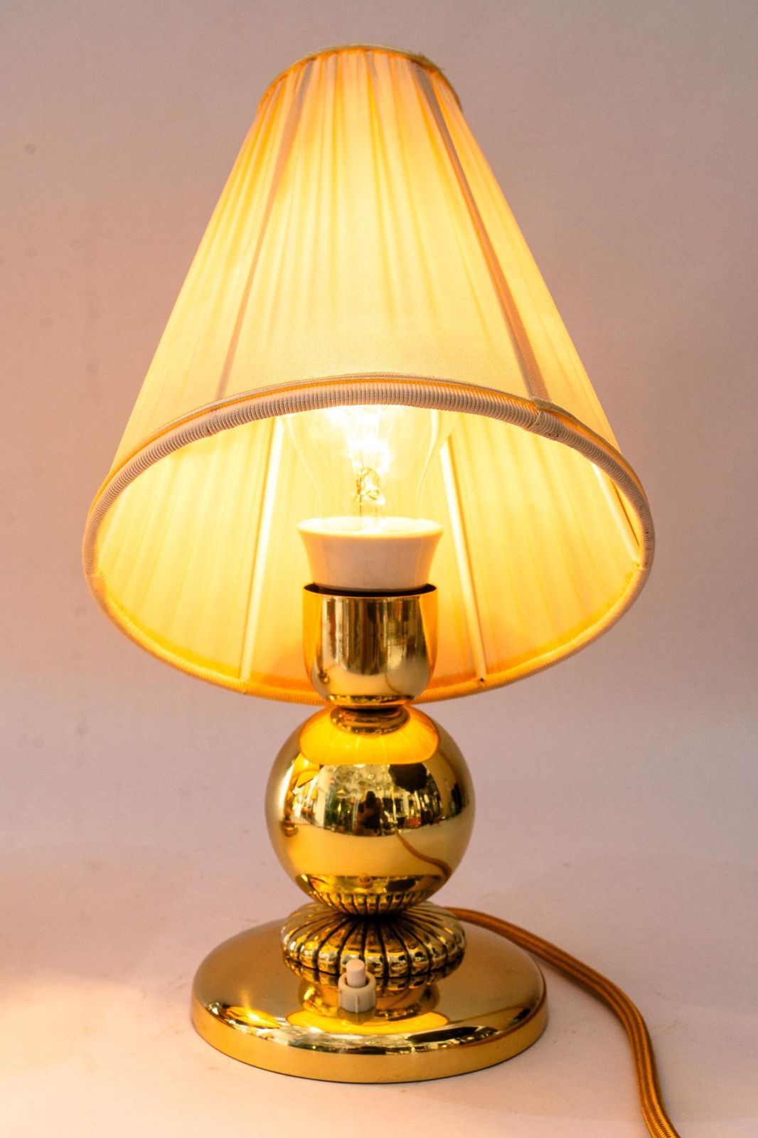 659.0 2 Rupert Nikoll Table Lamps With Fabric Shades Vienna Around 1950s photo