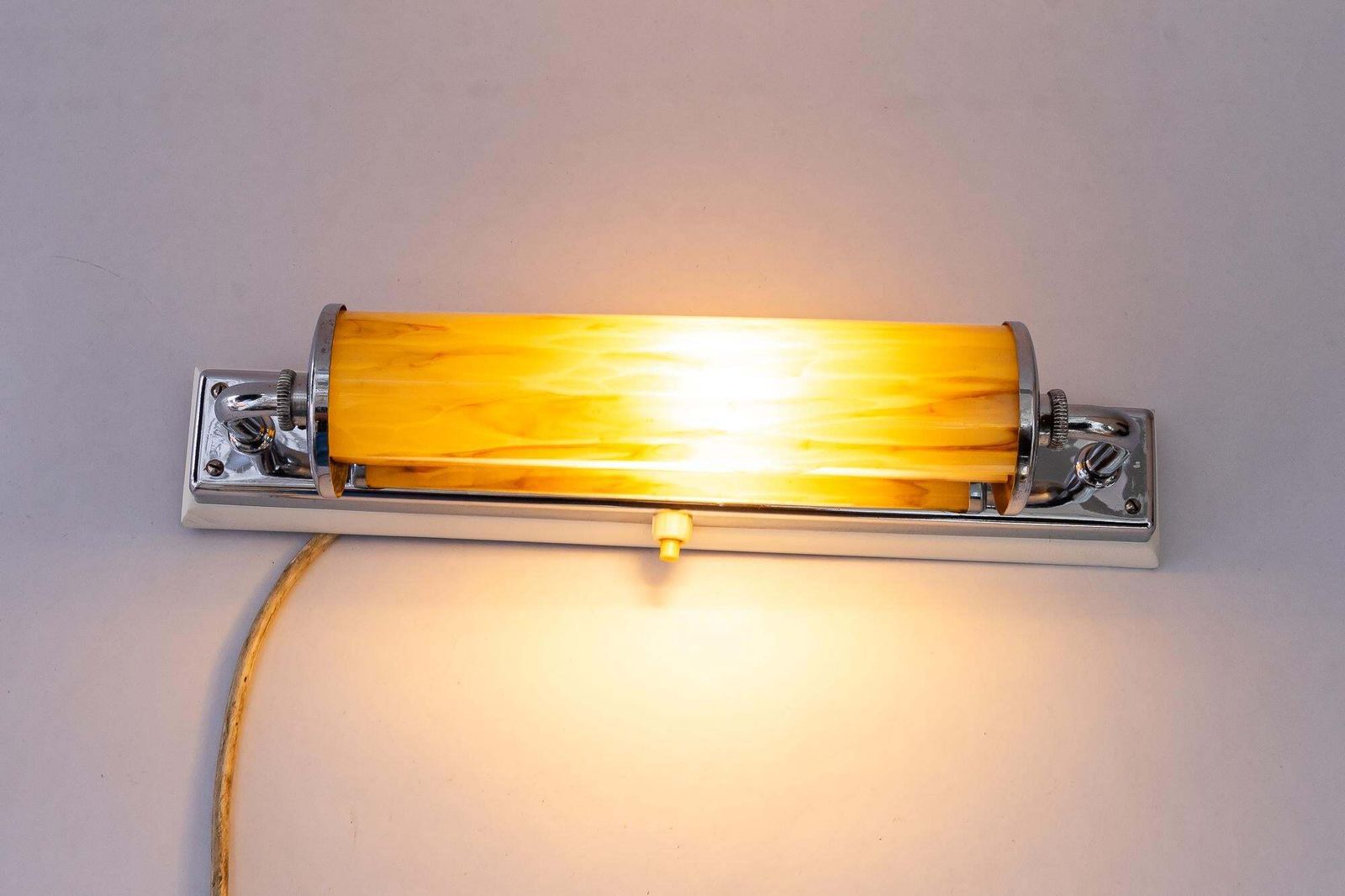 Art Deco Wall Lamp With Swiveling Glass And Woodplate Around 1920s photo buy