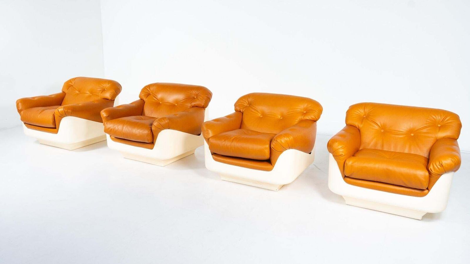 Pair Of Armchairs By Jorge Zalszupin, Fiberglass And Leather, 2 Pairs Available photo for sale