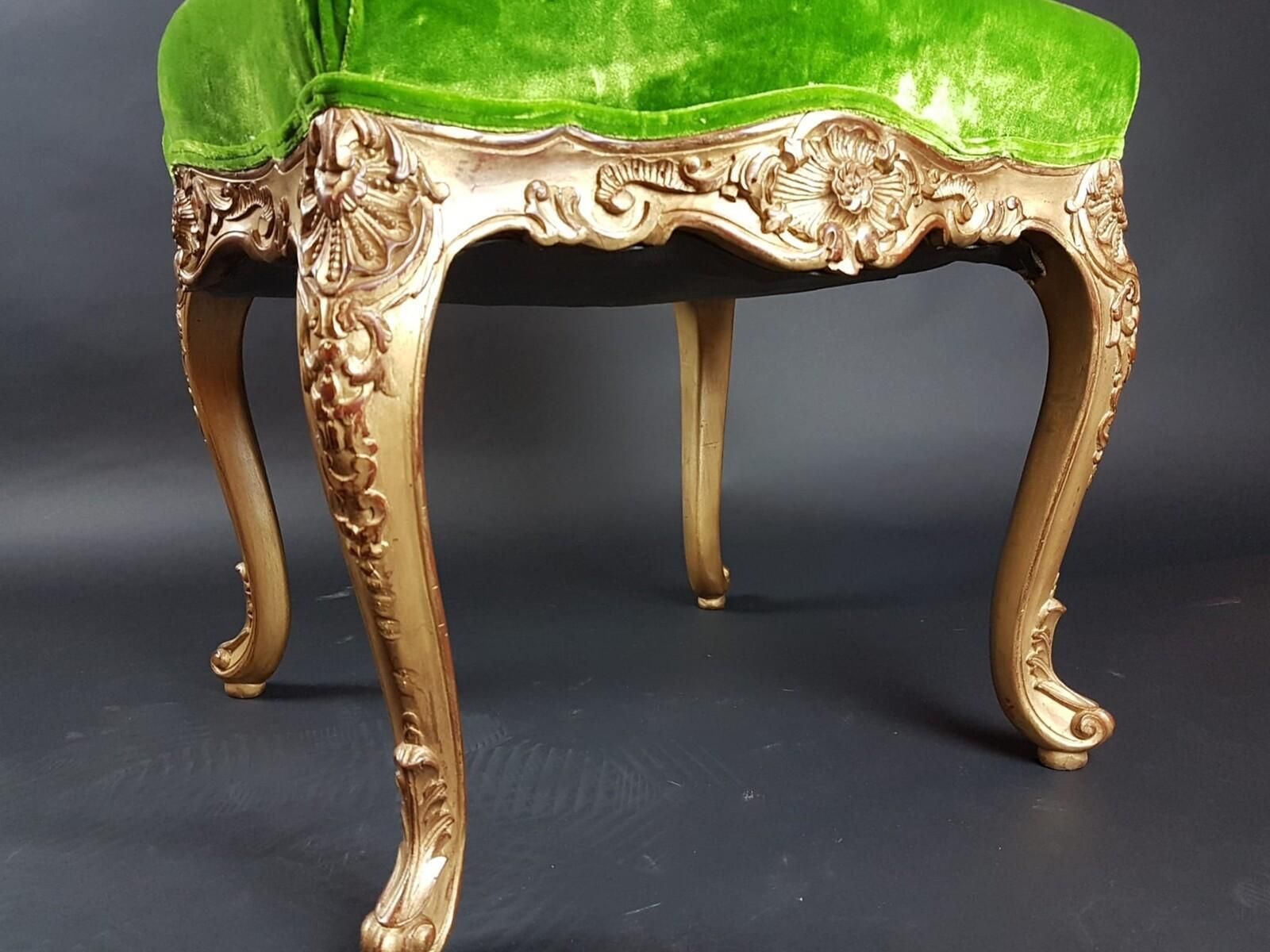 Pair Of Louis XV Style Stools In Gilded Wood, Early 20th photo 2549.0
