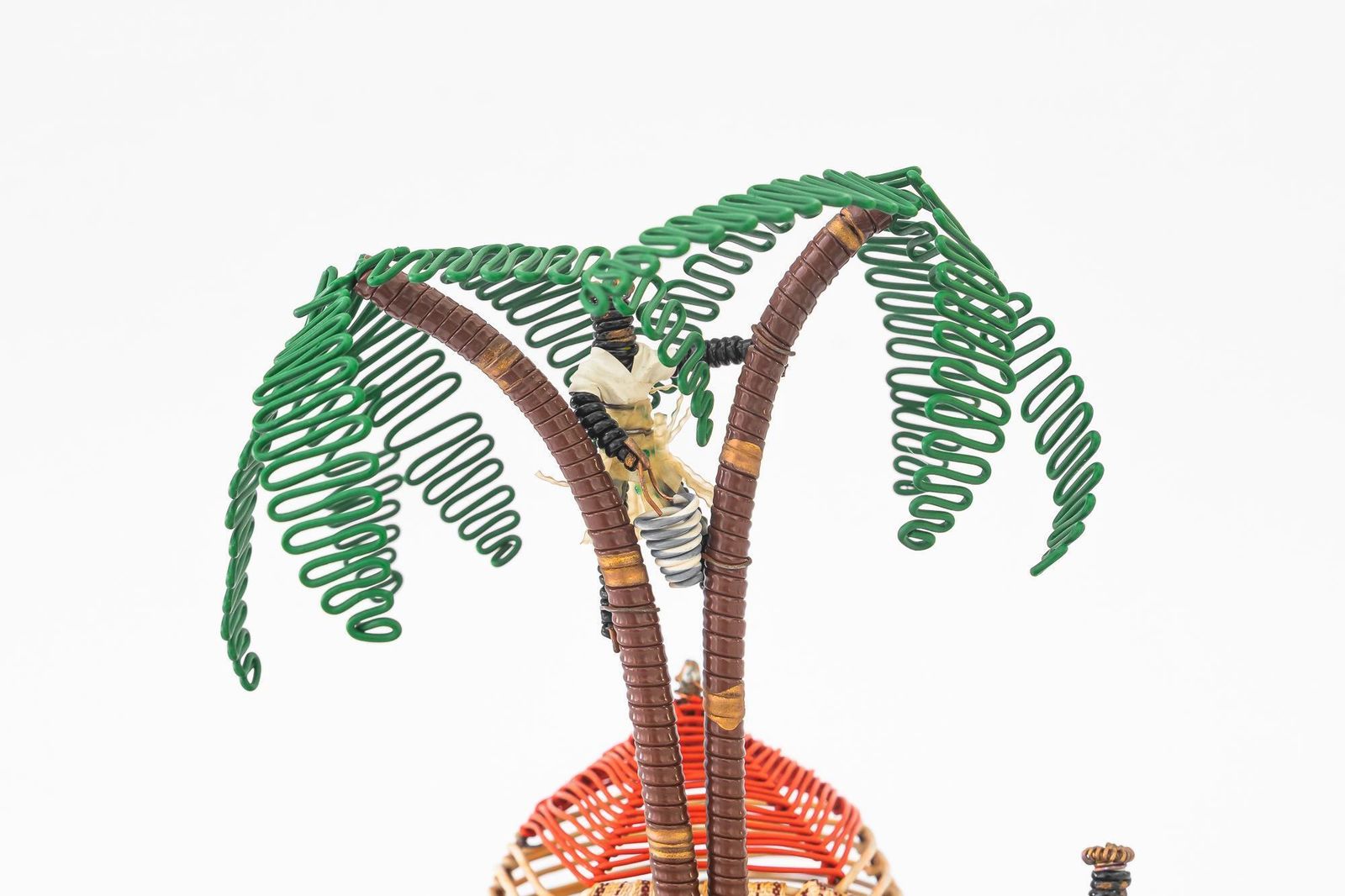 A Palm Scene Made Of Wire ( Handwork ) Vienna Around 1970s photo for sale