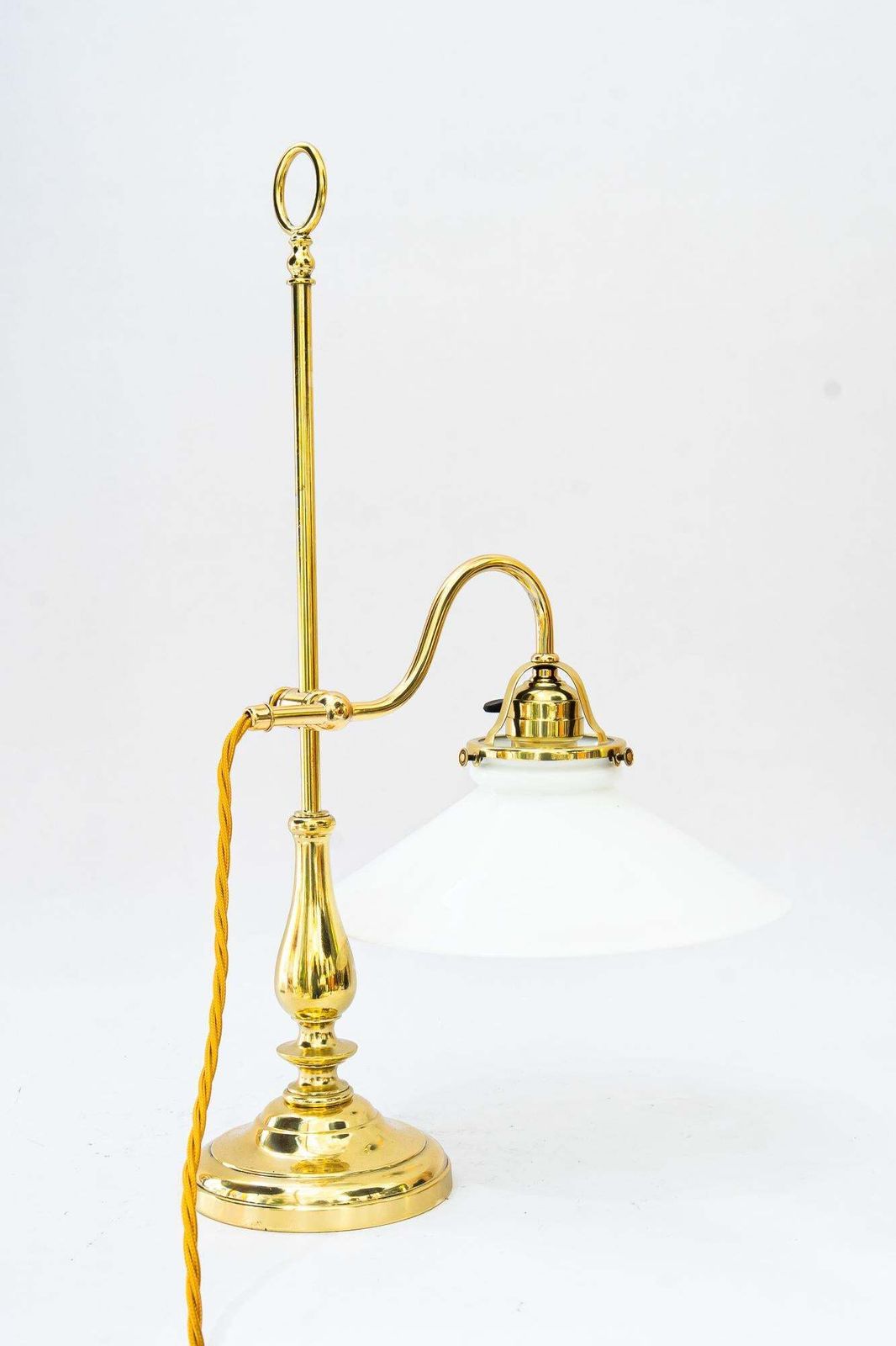 Art Deco Table Lamp With Original Opal Glass Shade Vienna Around 1920s photo 425.0
