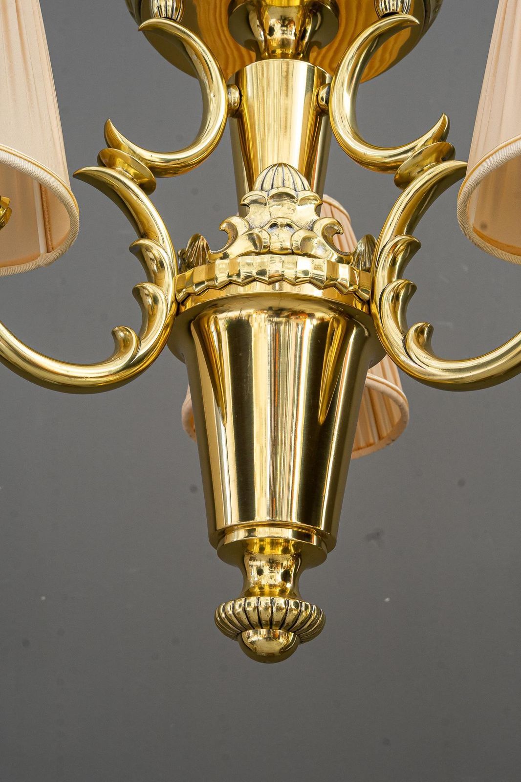 photo furniture Art Deco Chandelier With Fabric Shades Vienna Around 1920s