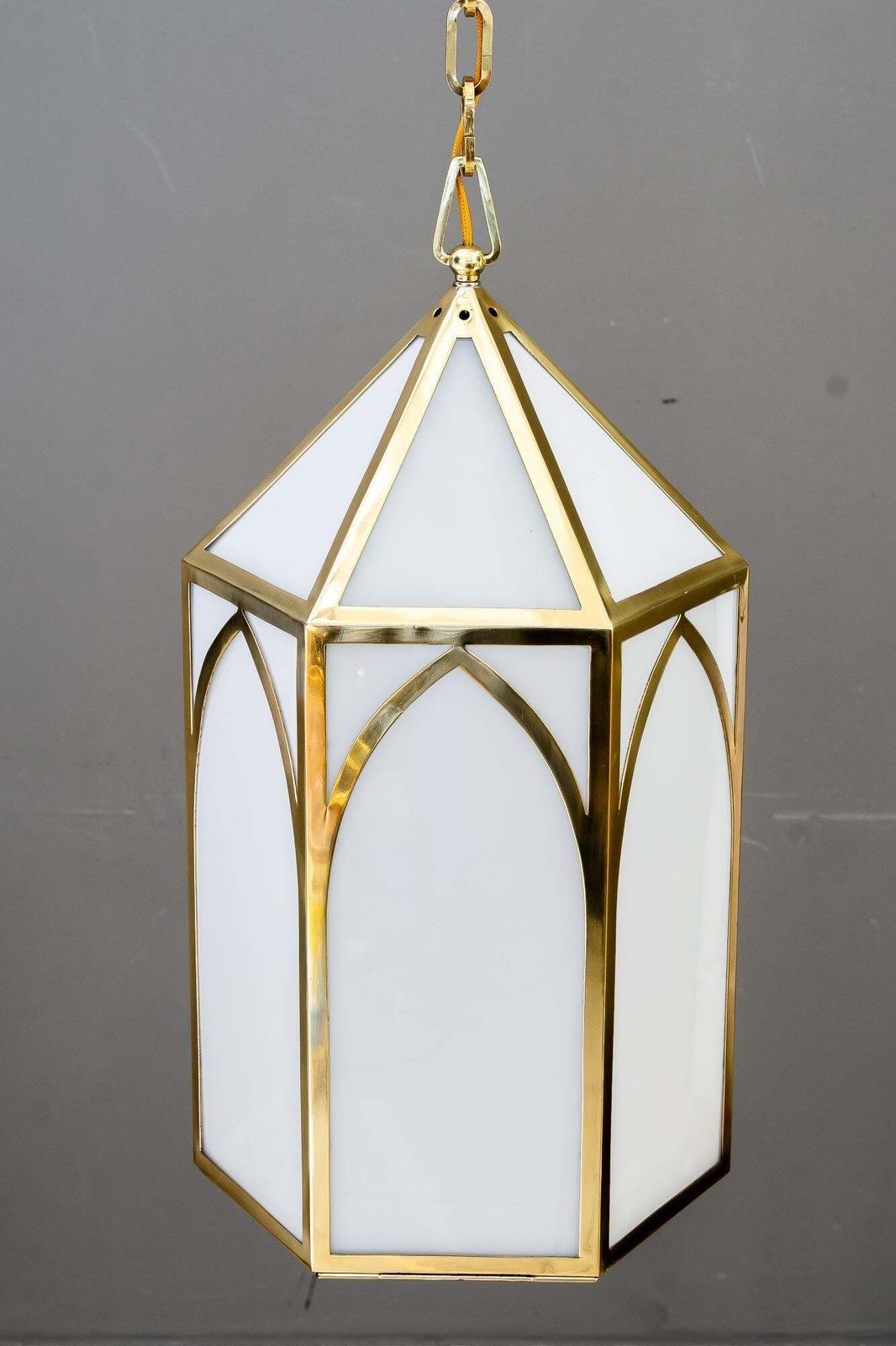 Big Art Deco Lantern With Original Antique Opal Glass Shades Vienna Around 1920 photo furniture