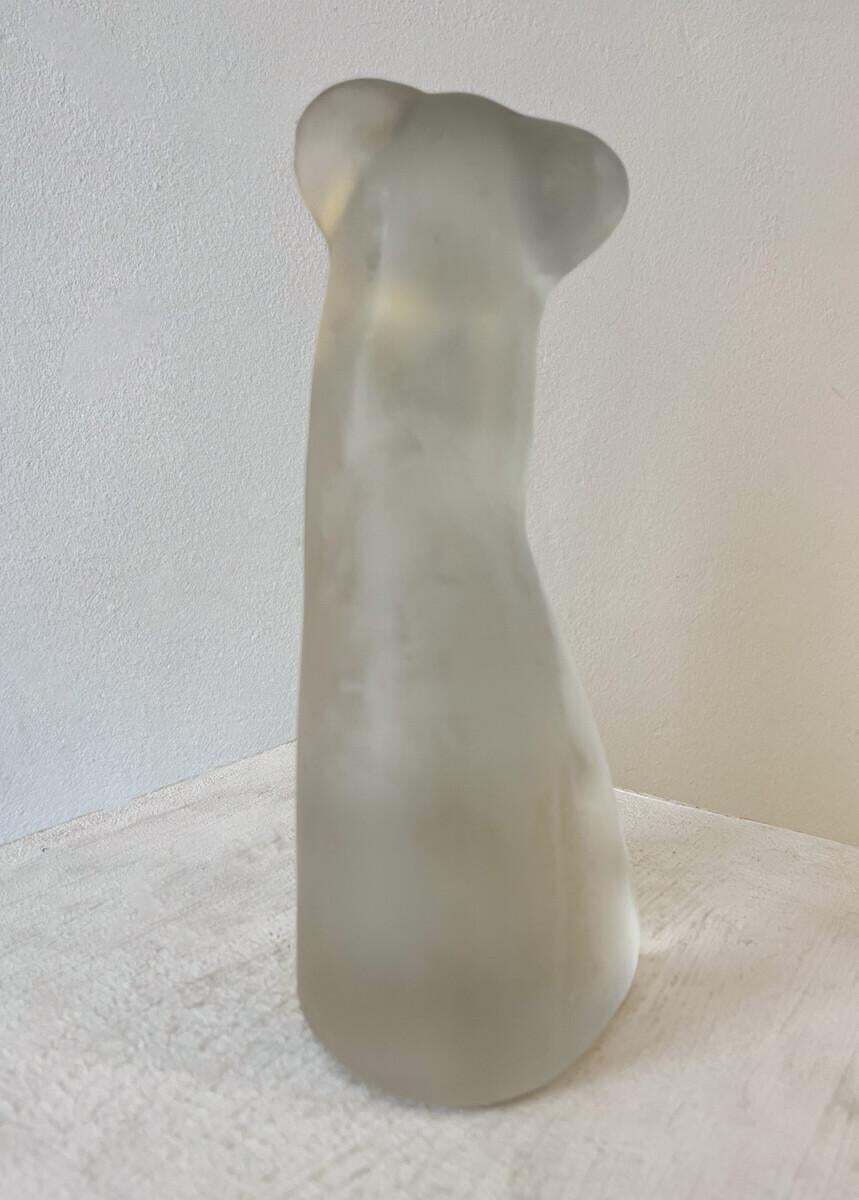 Frosted Glass Sculpture "Lion", Lucienne Bloch, By Glasfabriek, 1929 photo Art