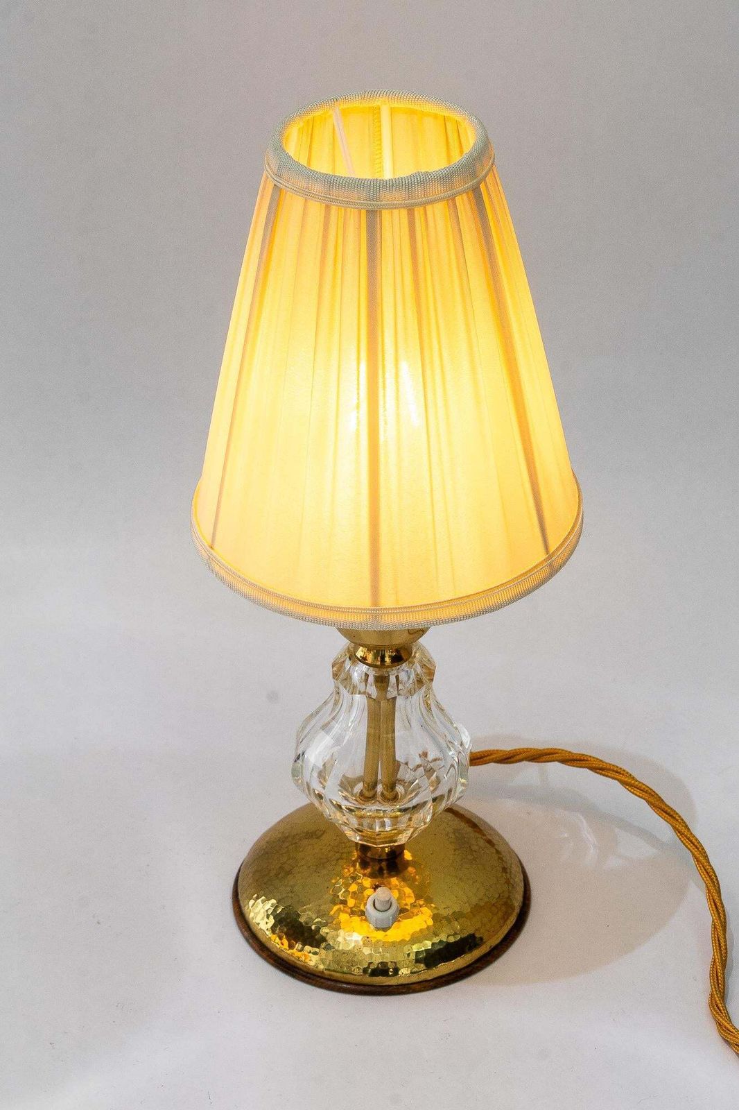 Bakalowits Glass Table Lamp With Fabric Shade Vienna Around 1950s photo 398.0