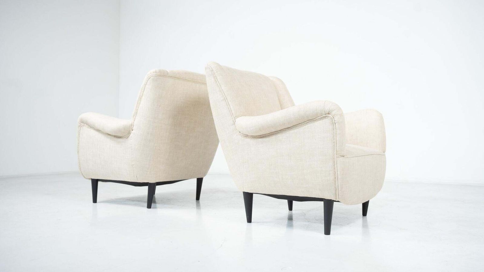 Pair Of Mid Century Italian Armchairs, Italy, 1960s   New Upholstery photo 5097.0