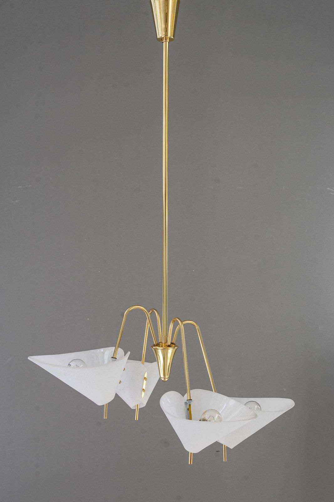Rupert Nikoll Chandelier With Lucite Shades Vienna Around 1960s photo buy