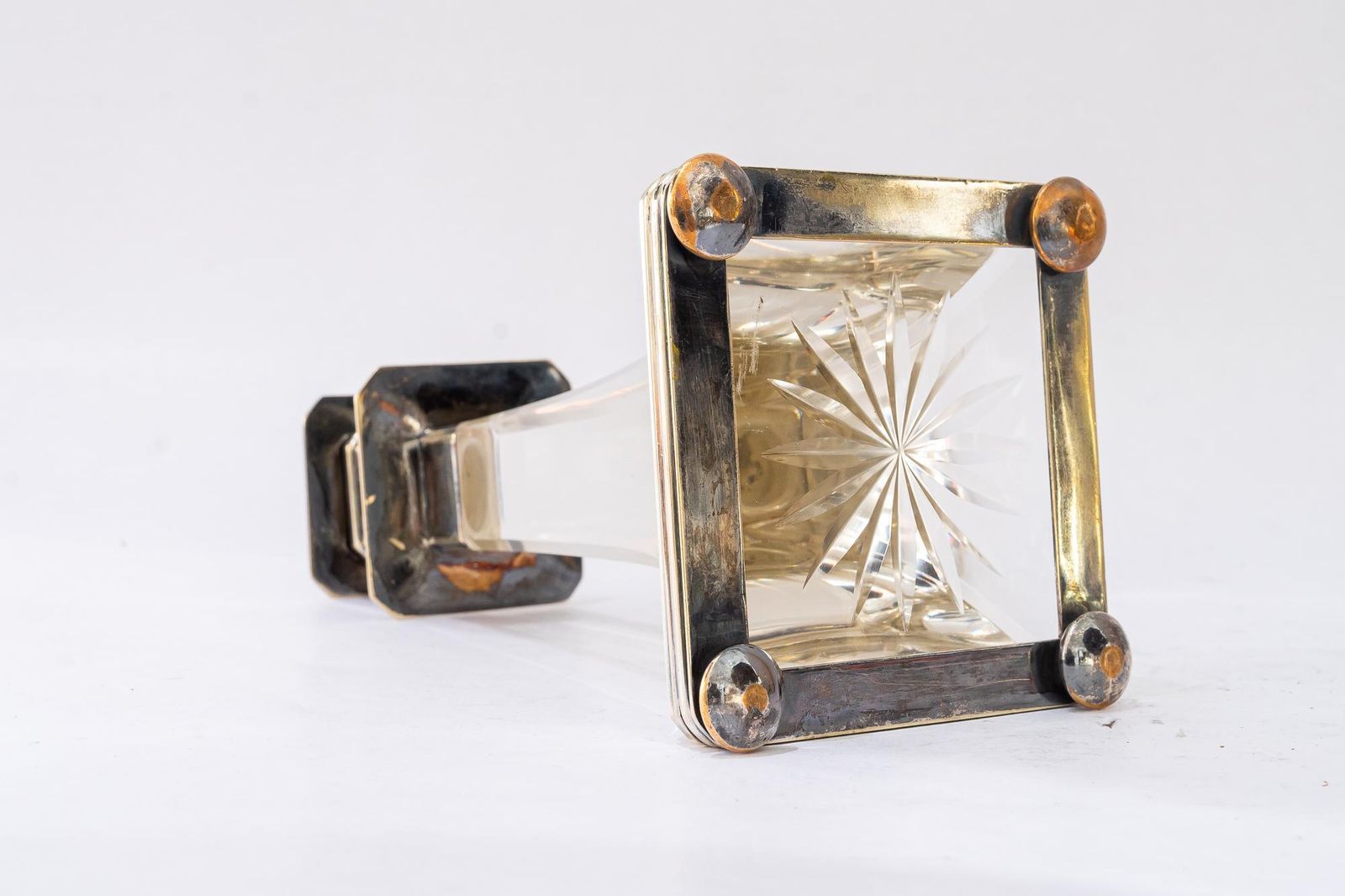 Art Deco Silvered Glass Candle Holder Vienna Around 1920s photo 372.0