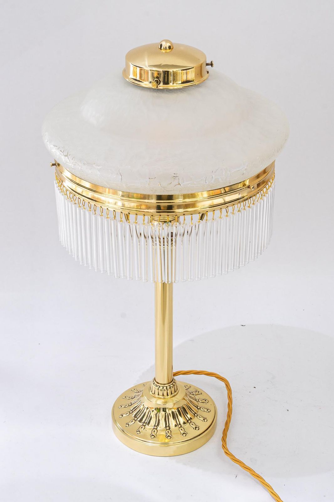 Art Deco Table Lamp With Glass And Glass Sticks Vienna Around 1920s photo furniture