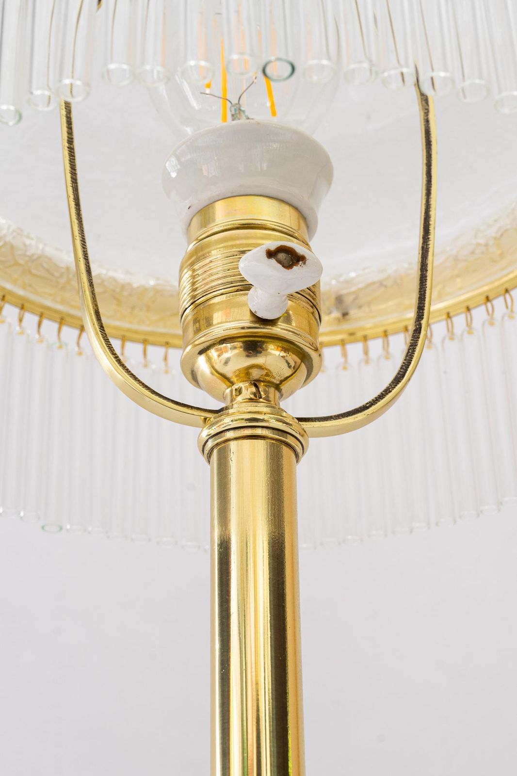 Art Deco Table Lamp With Glass And Glass Sticks Vienna Around 1920s photo vintage