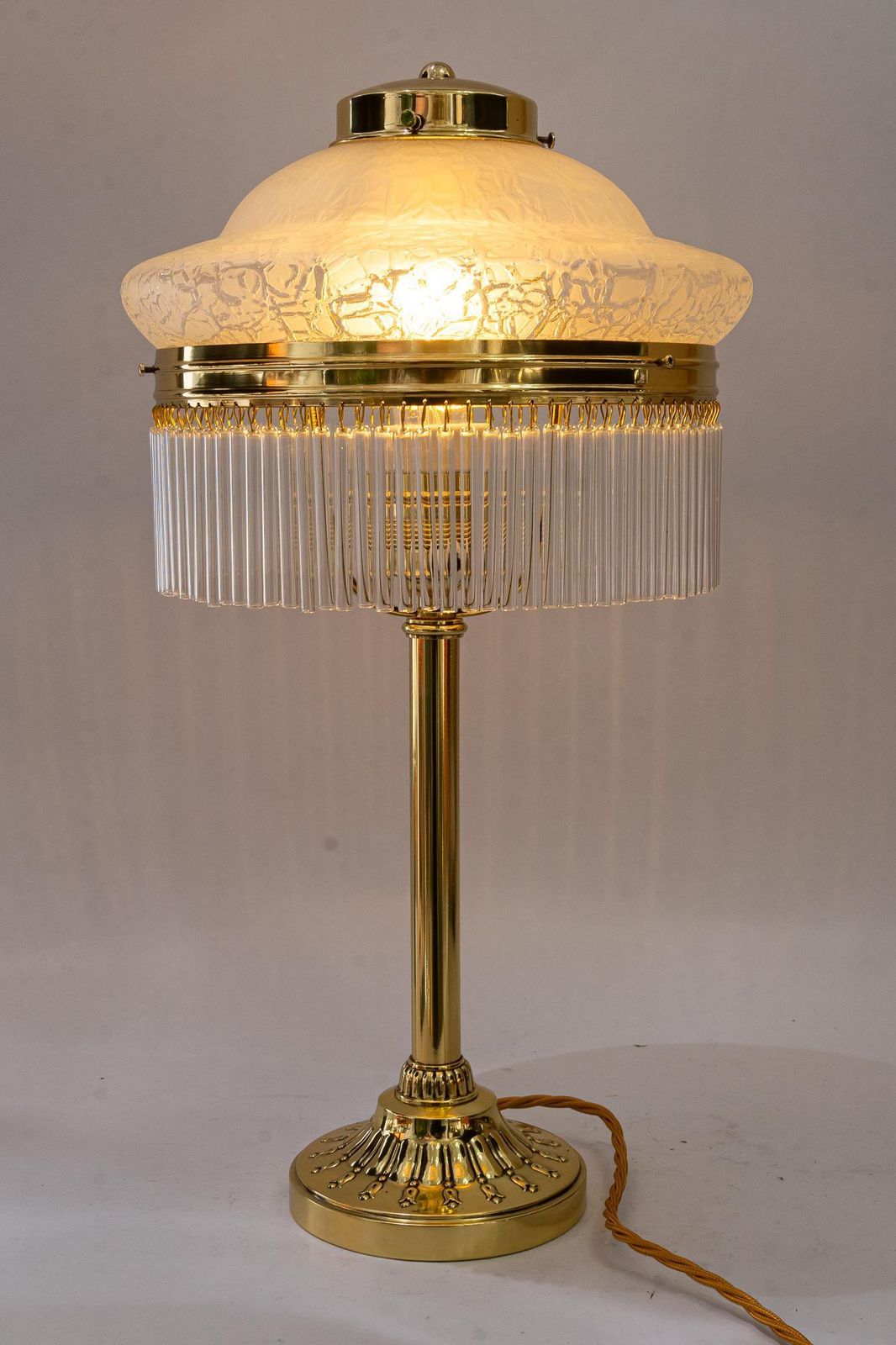 photo for sale Art Deco Table Lamp With Glass And Glass Sticks Vienna Around 1920s