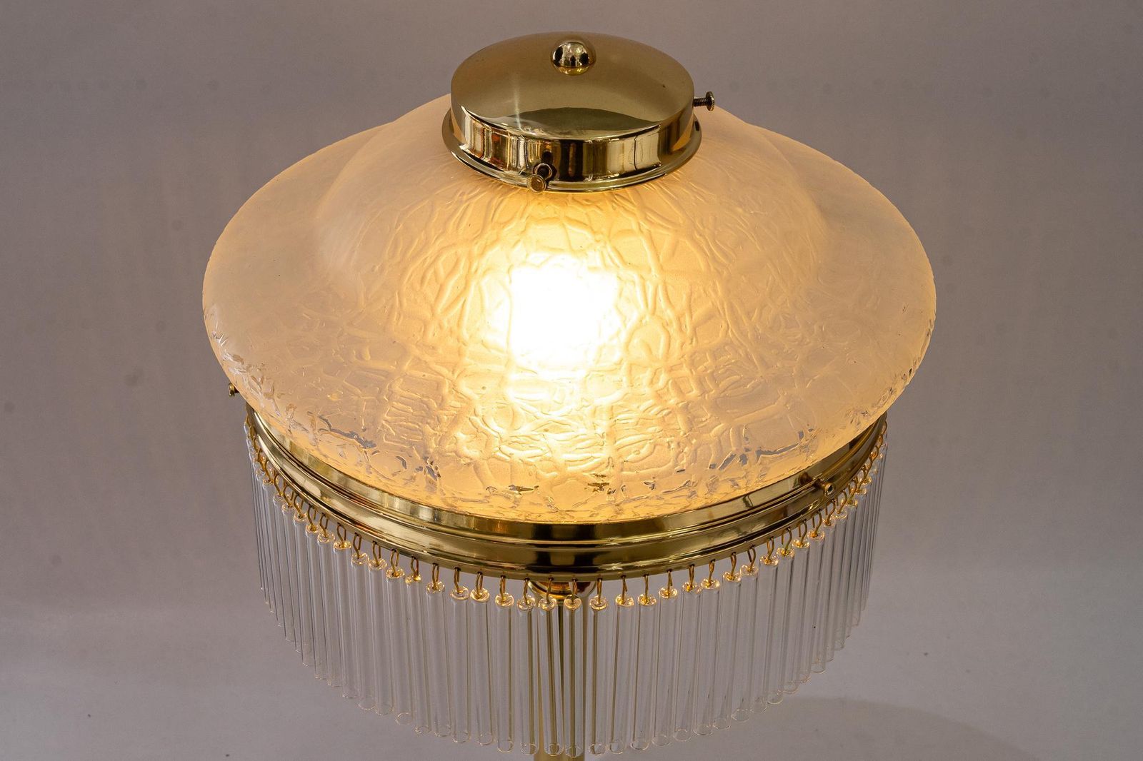 photo vinterior Art Deco Table Lamp With Glass And Glass Sticks Vienna Around 1920s