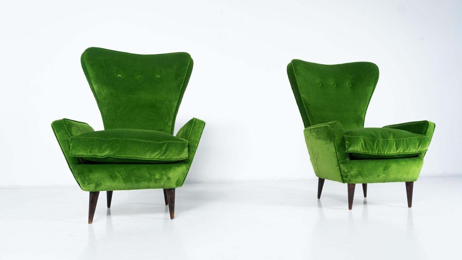 Modern Pair Of Armchairs By Emilia Sala And Giorgio Madini   New Upholstery photo vinterior