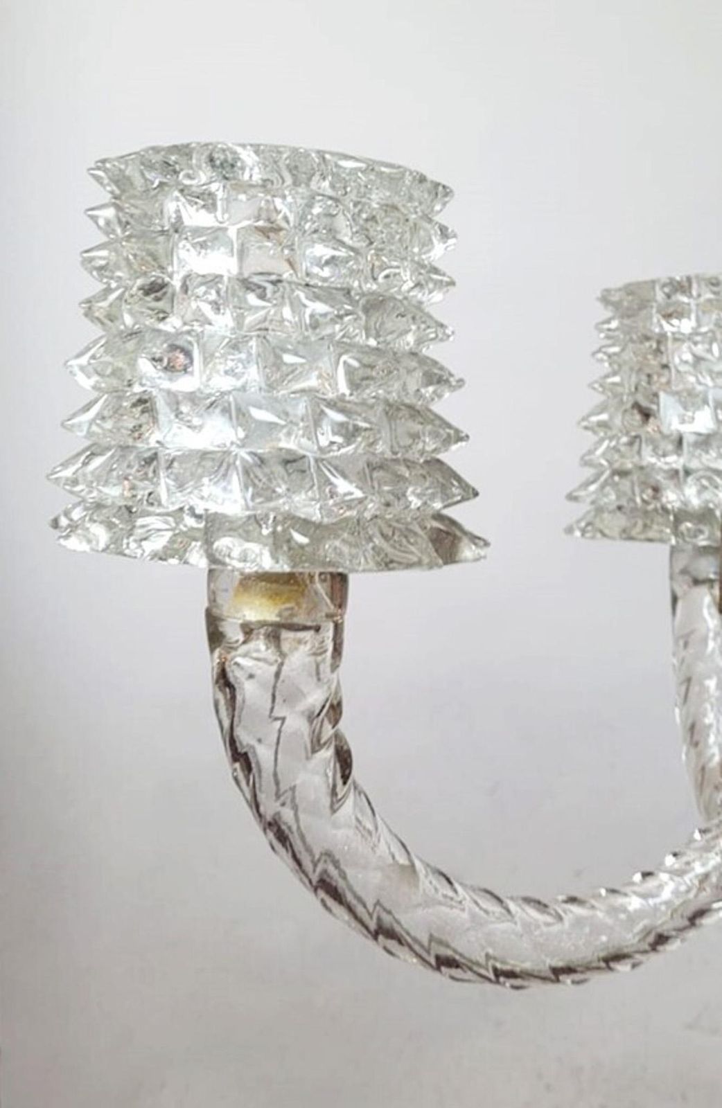 Rostrato Glass Chandelier By Ercole Barovier, Italy, 1940s photo Lighting