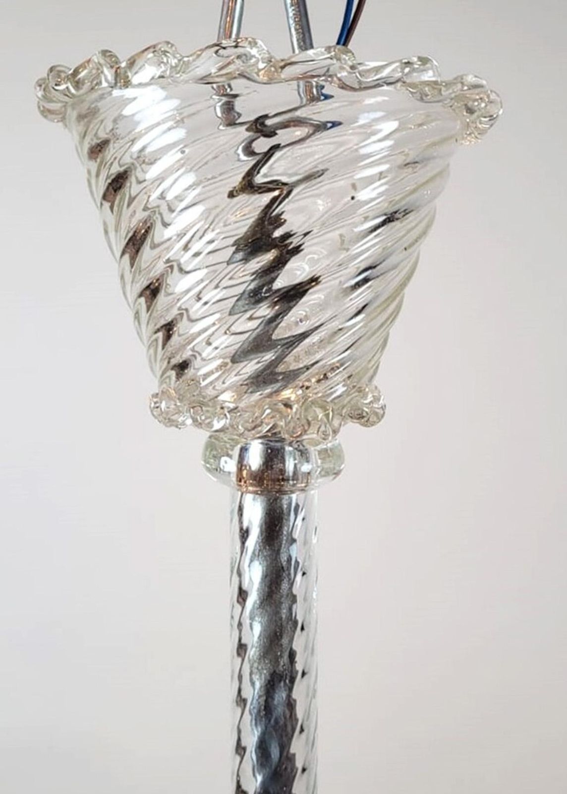 Rostrato Glass Chandelier By Ercole Barovier, Italy, 1940s photo 8579.0