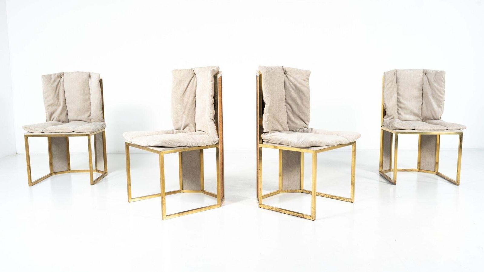 Mid Century Modern Set Of 10 Chairs By Romeo Rega, Italy, 1970s   New Upholstery photo furniture