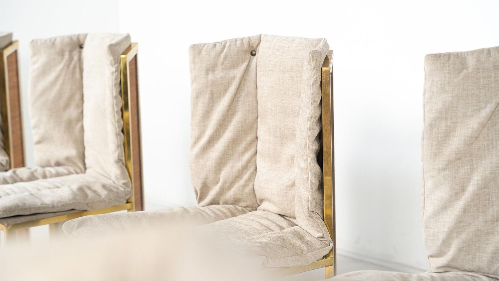 Mid Century Modern Set Of 10 Chairs By Romeo Rega, Italy, 1970s   New Upholstery photo buy