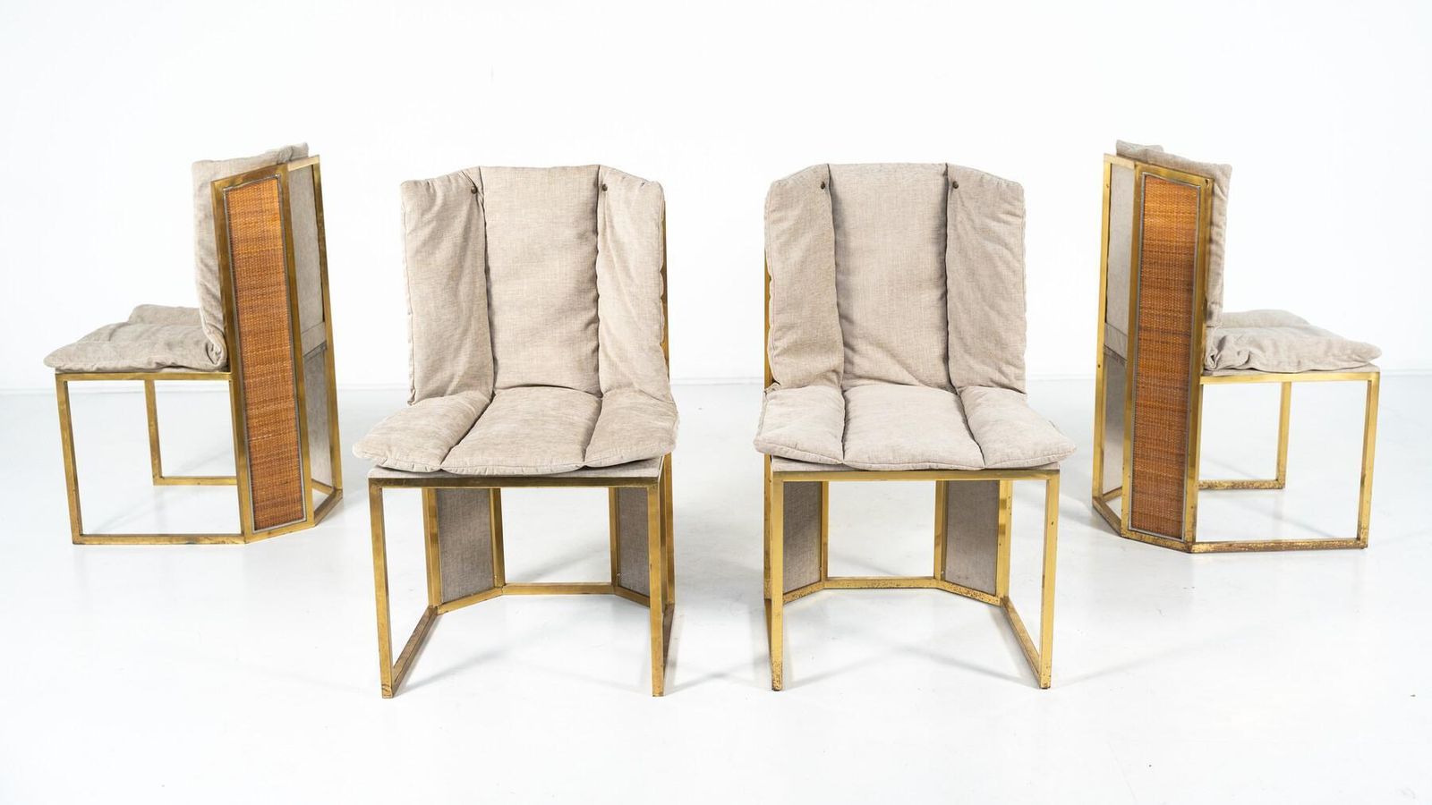 7487.0 Mid Century Modern Set Of 10 Chairs By Romeo Rega, Italy, 1970s   New Upholstery photo