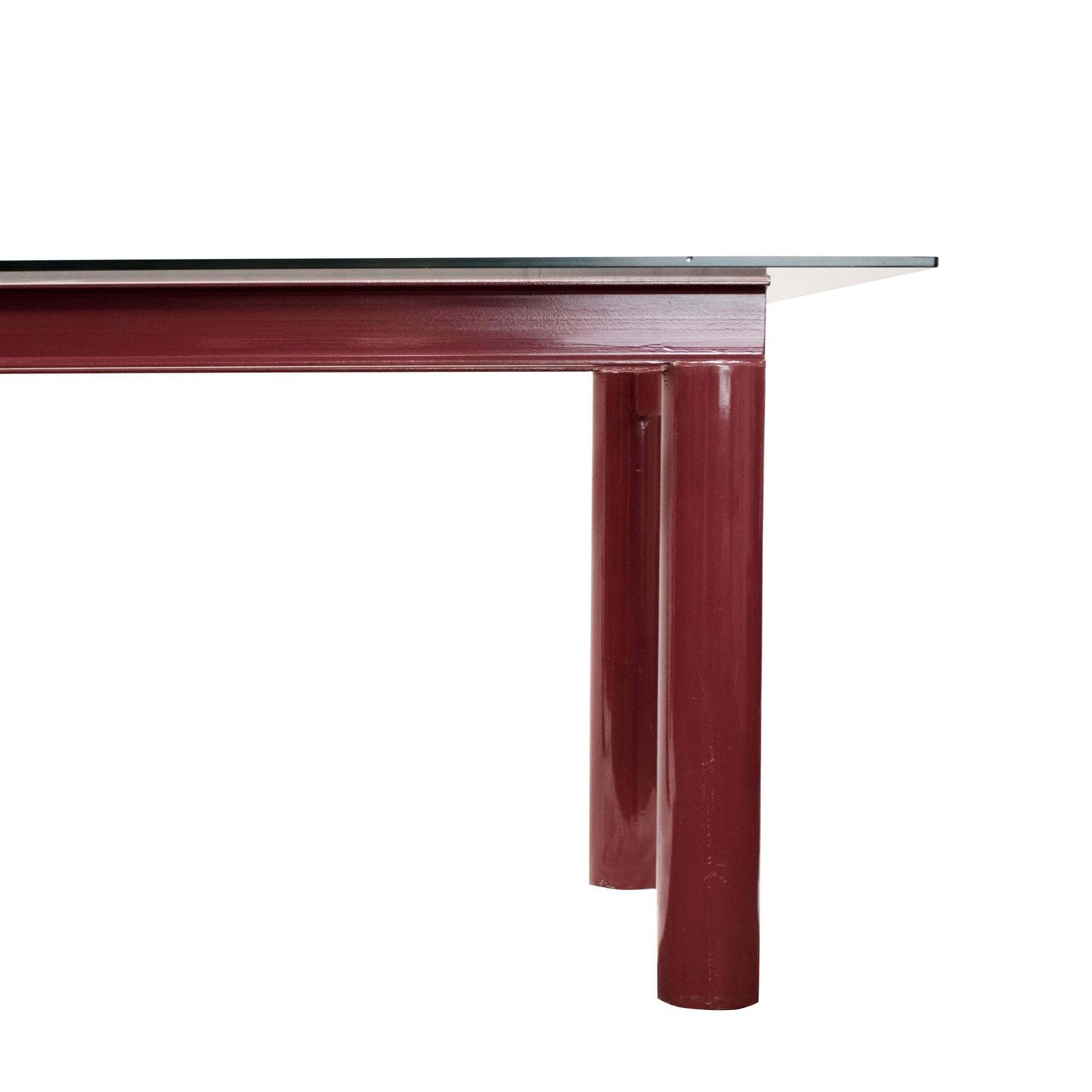 Modern Bourdeaux Steel Dining Table With Glass Top 187 X 89 Cm, Italia, 1970 photo Furniture