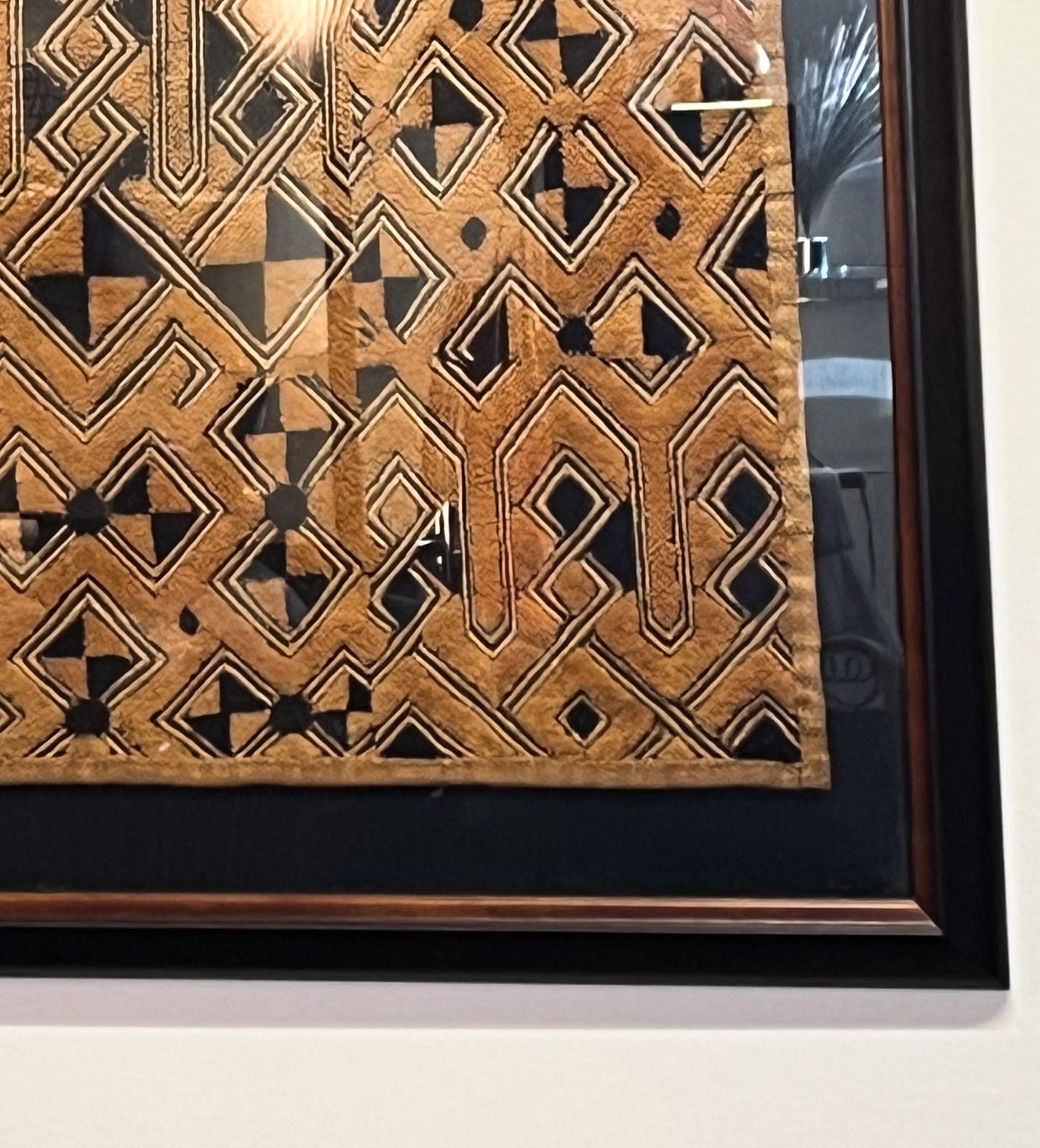 Framed Kuba Weaving, Democratic Republic Of Congo, 1950s photo for sale