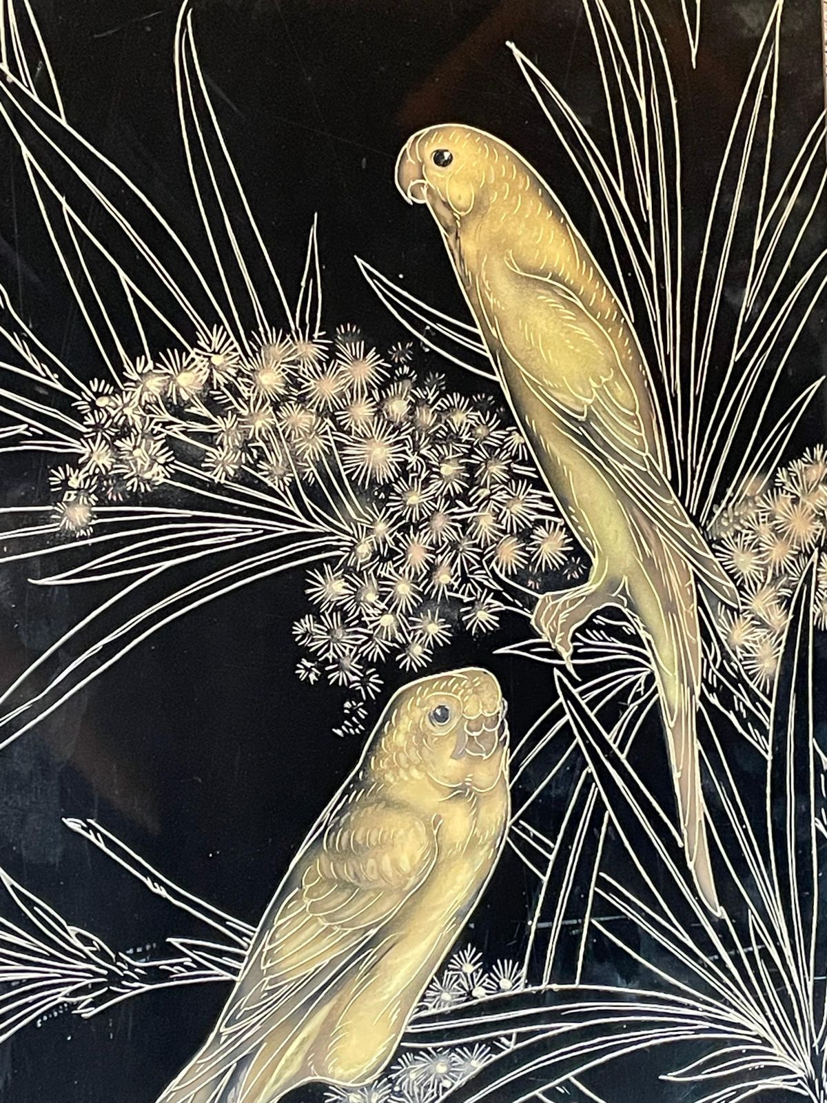 "Couple Of Parakeets In The Mimosas", Gaston Suisse (1896 1988), France photo furniture