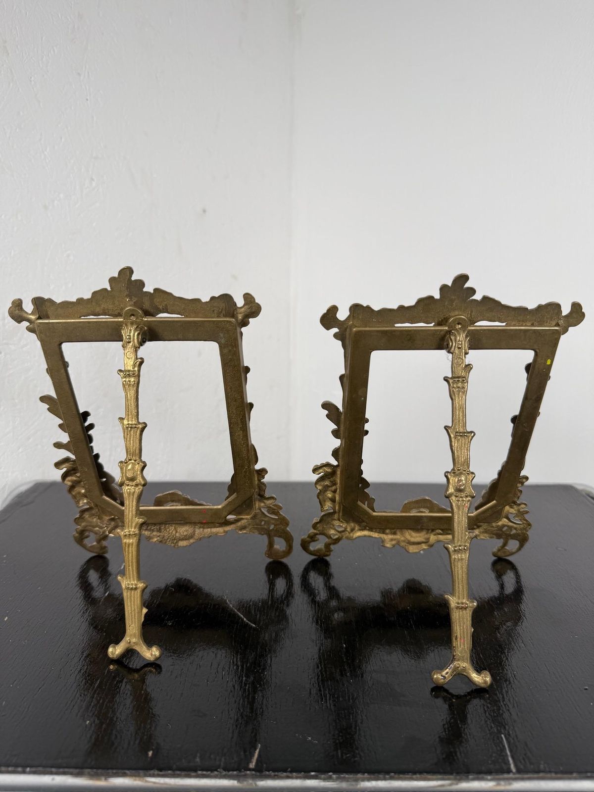 Art Nouveau Brass Pair Of Photo Frames   France photo vinterior