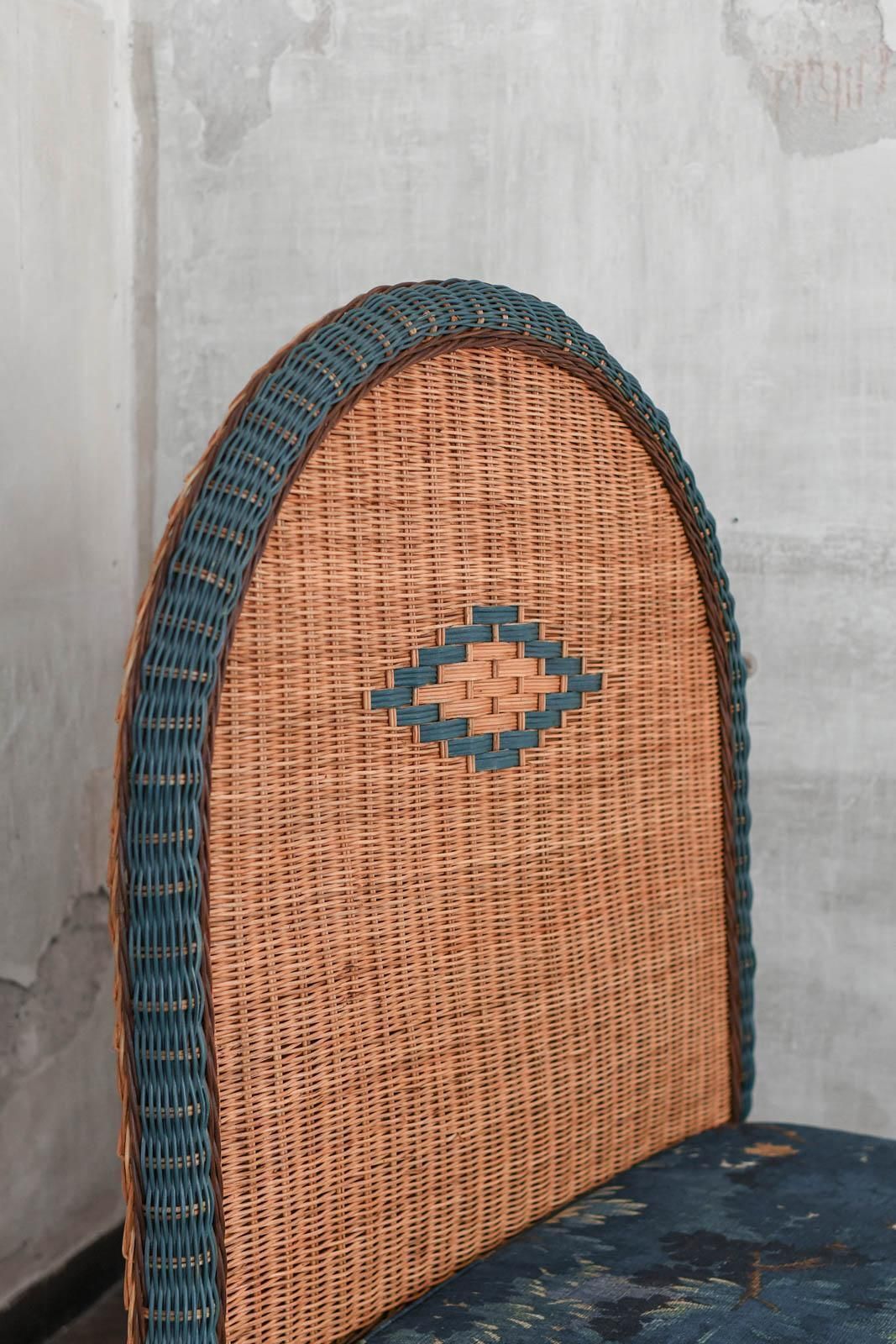 Woven Rattan Single Bed, 1980 photo for sale