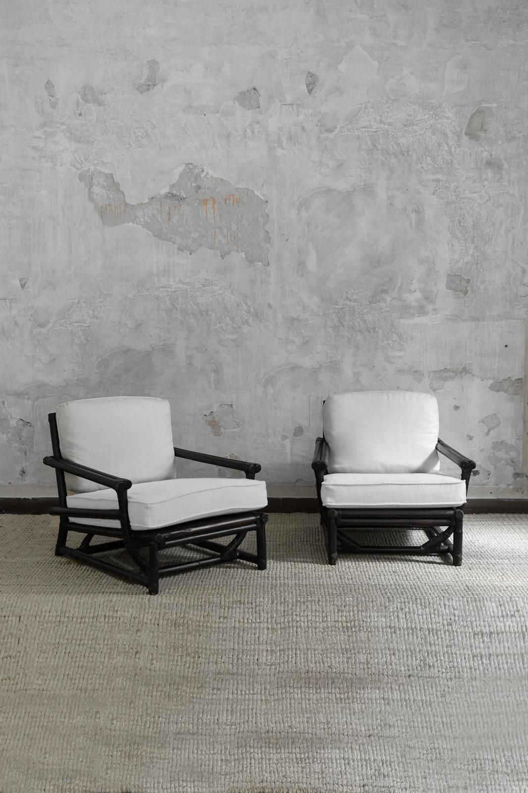 Pair Of Deep Lounge Chairs – Elinore & Jhon Mcguire San Francisco 1970 photo furniture