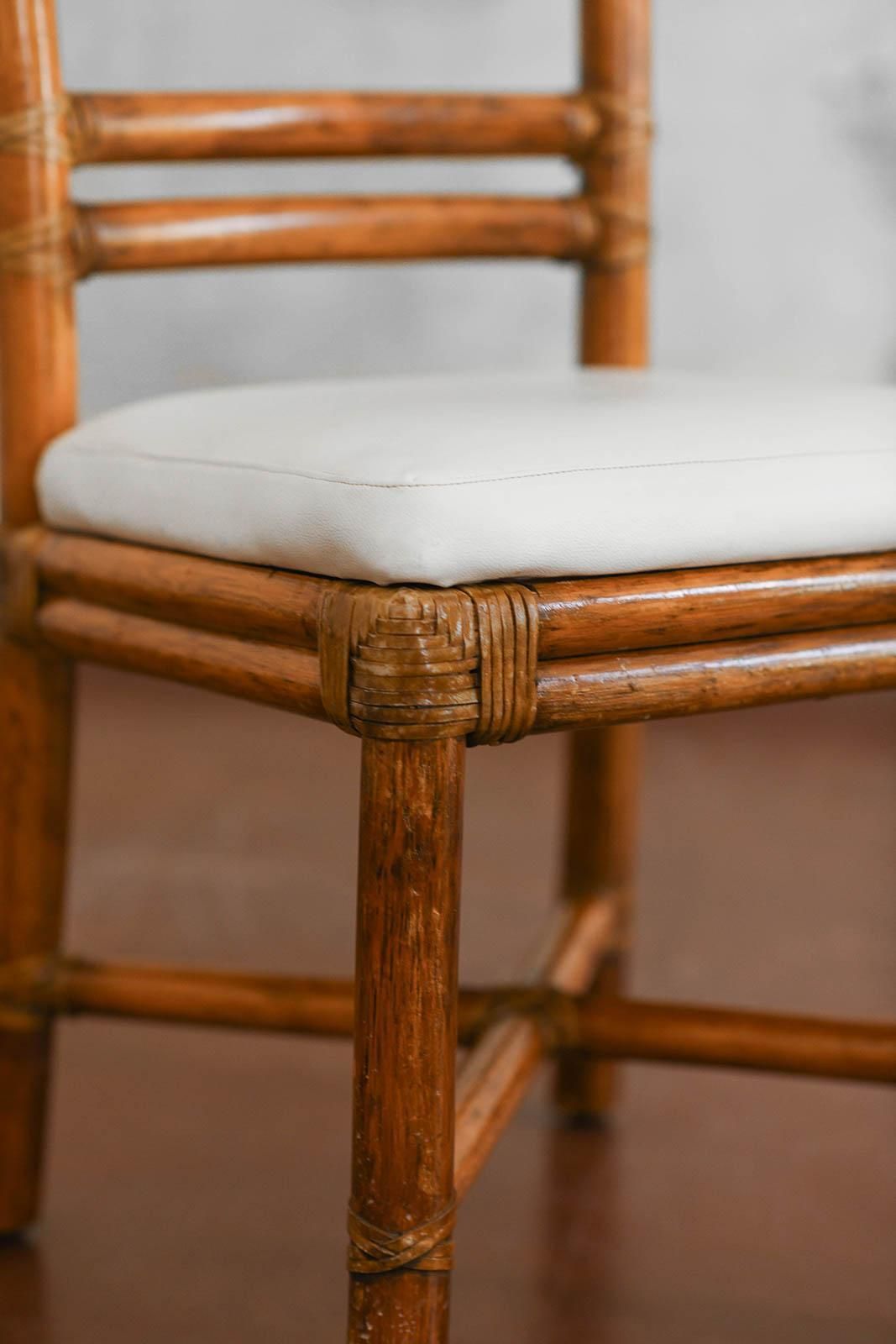 Furniture Set Of 4 Elinor And John Mcguire Chairs In Rattan, 1970s photo