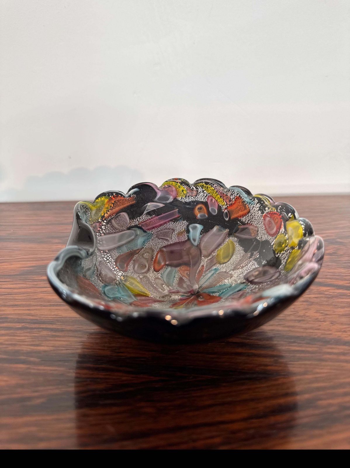 Mille Fiori Murano Glass Bowl Dino Martens Italy, 1960s photo vintage