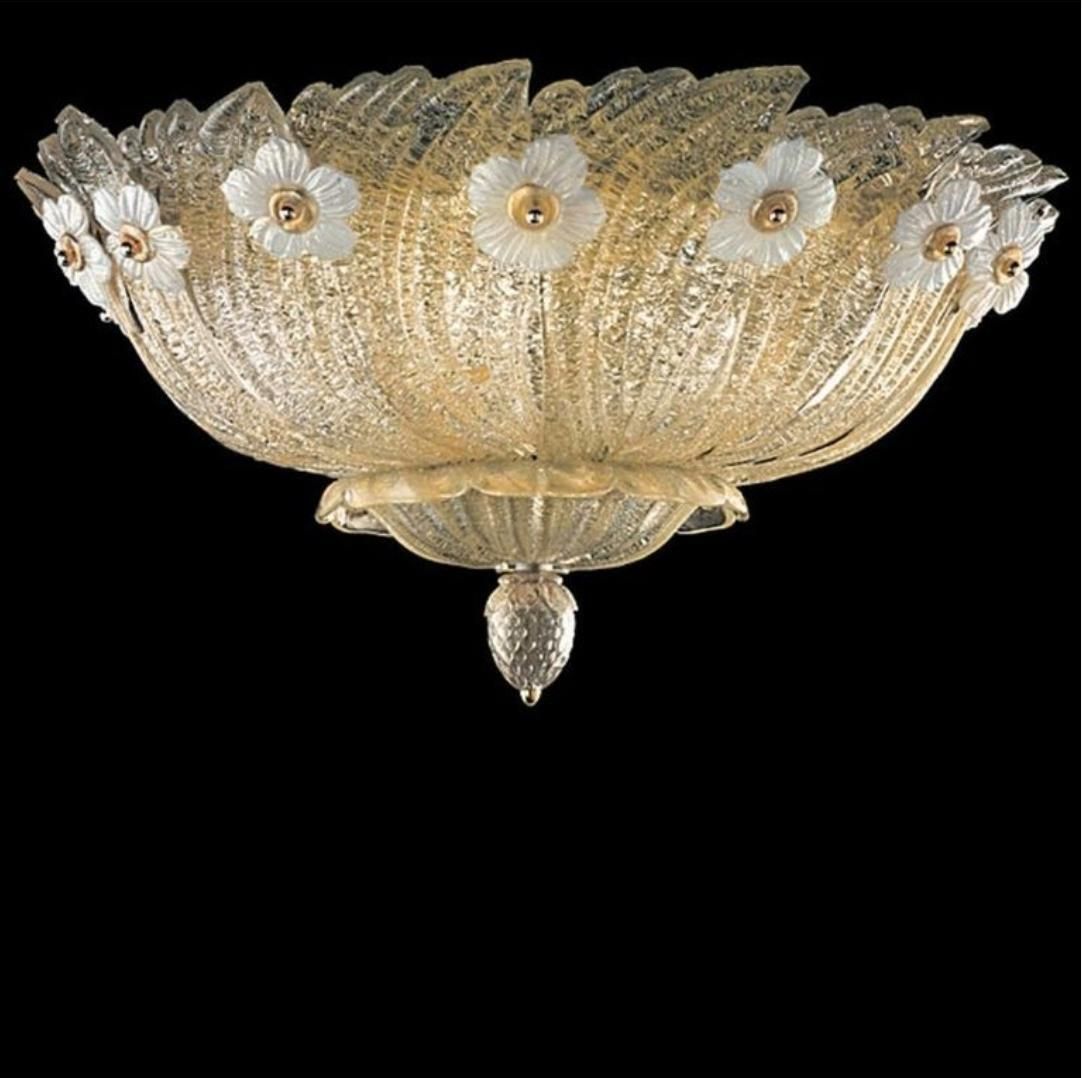 Grand Hotel Ceiling Flush Mount By Barovier & Toso, Murano, 1980s photo Lighting
