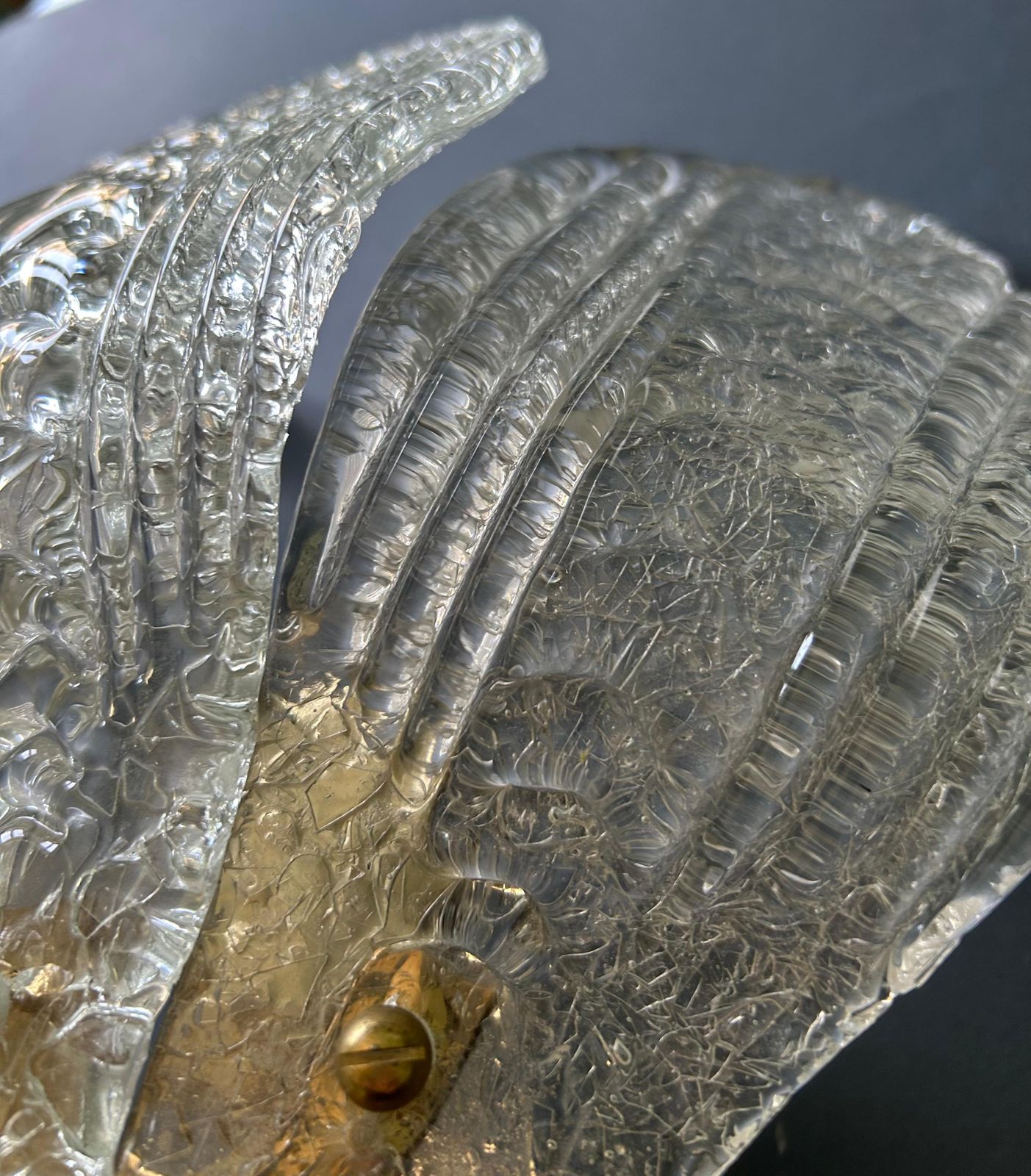 photo furniture Divine Butterflies, Set Of Three Magnificent Murano Wall Sconces, 1980's