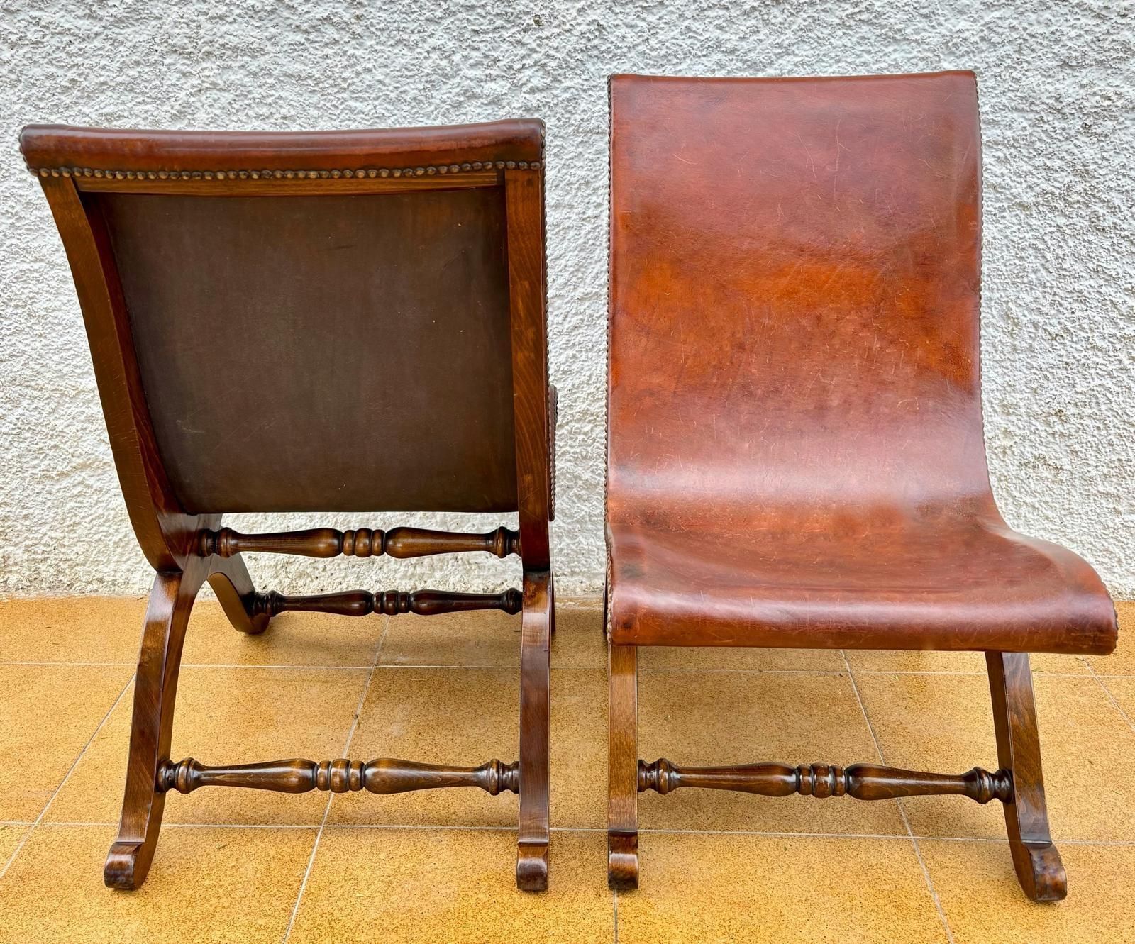 Ensemble de chaises d'appoint espagnoles en chêne par Pierre Lottier pour Valenti, années 1950 photo vinterior