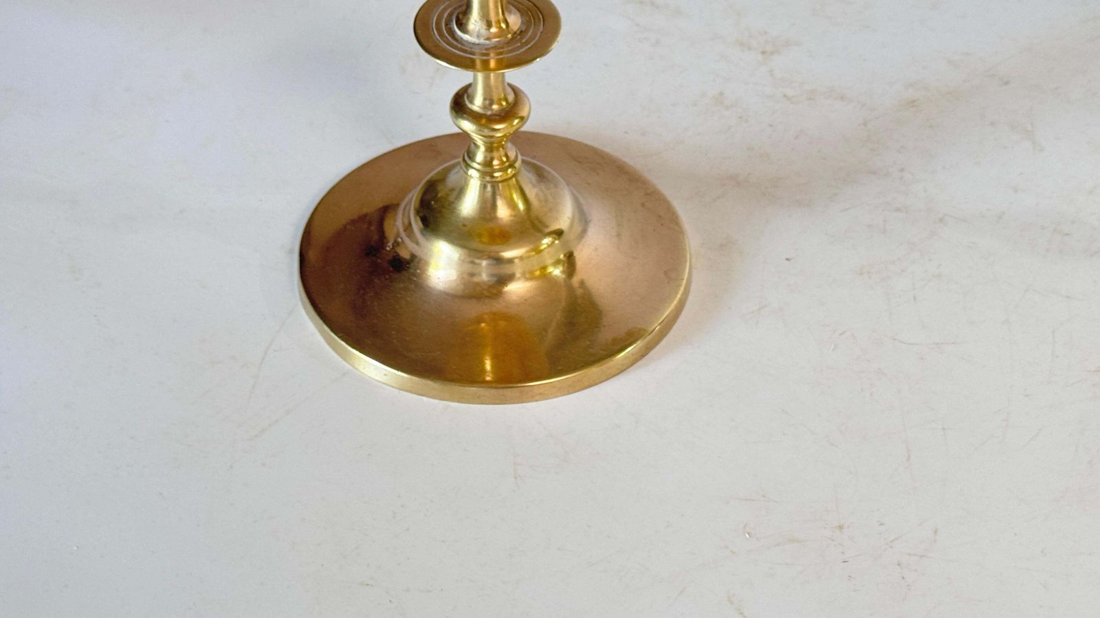 photo furniture Pair Of 19th Century French Solid Brass Candlesticks – Minimalist Design