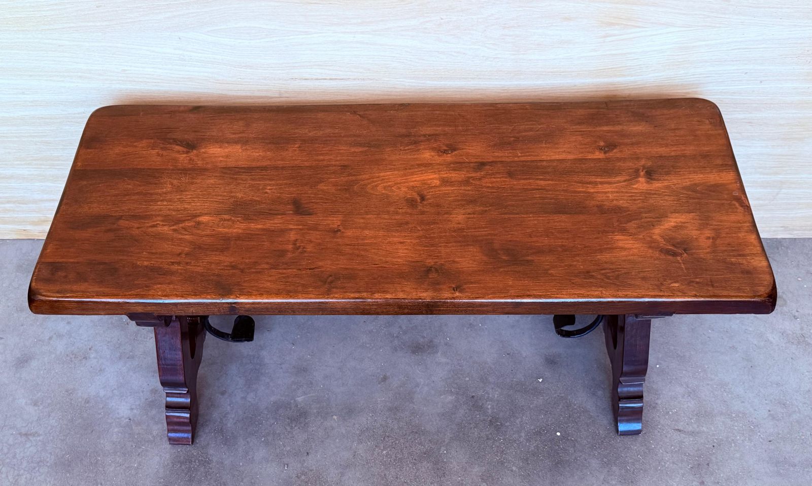Spanish Rectangular Coffee Table With Lyre Legs photo 2082.0