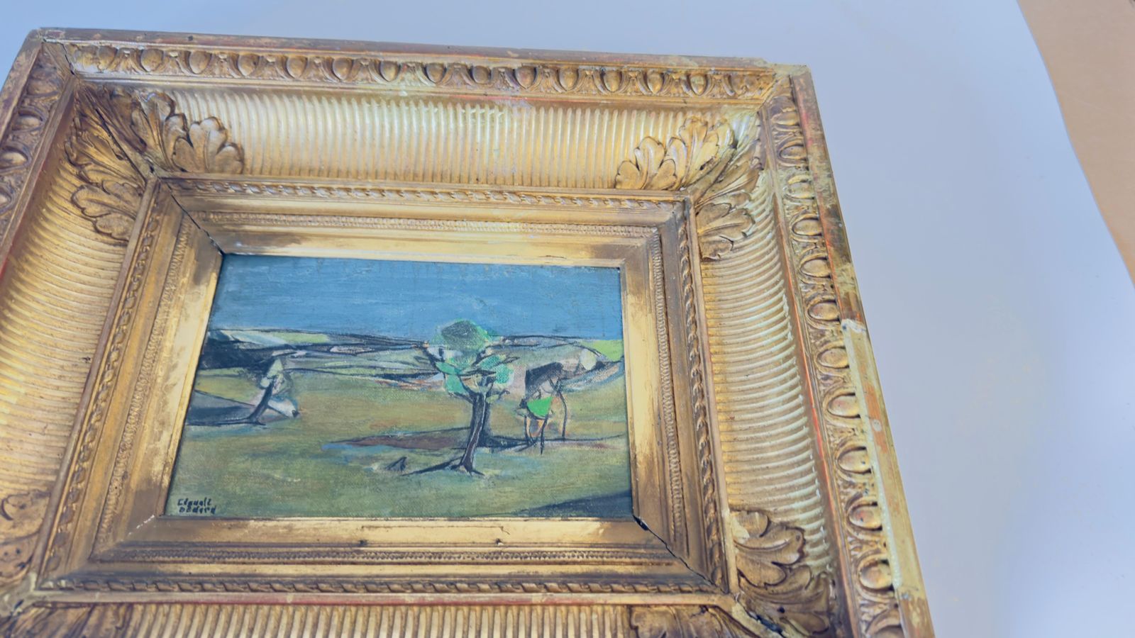 Original Oil Painting Representing Country Land 20th By Jean Claude Bédard photo 468.0