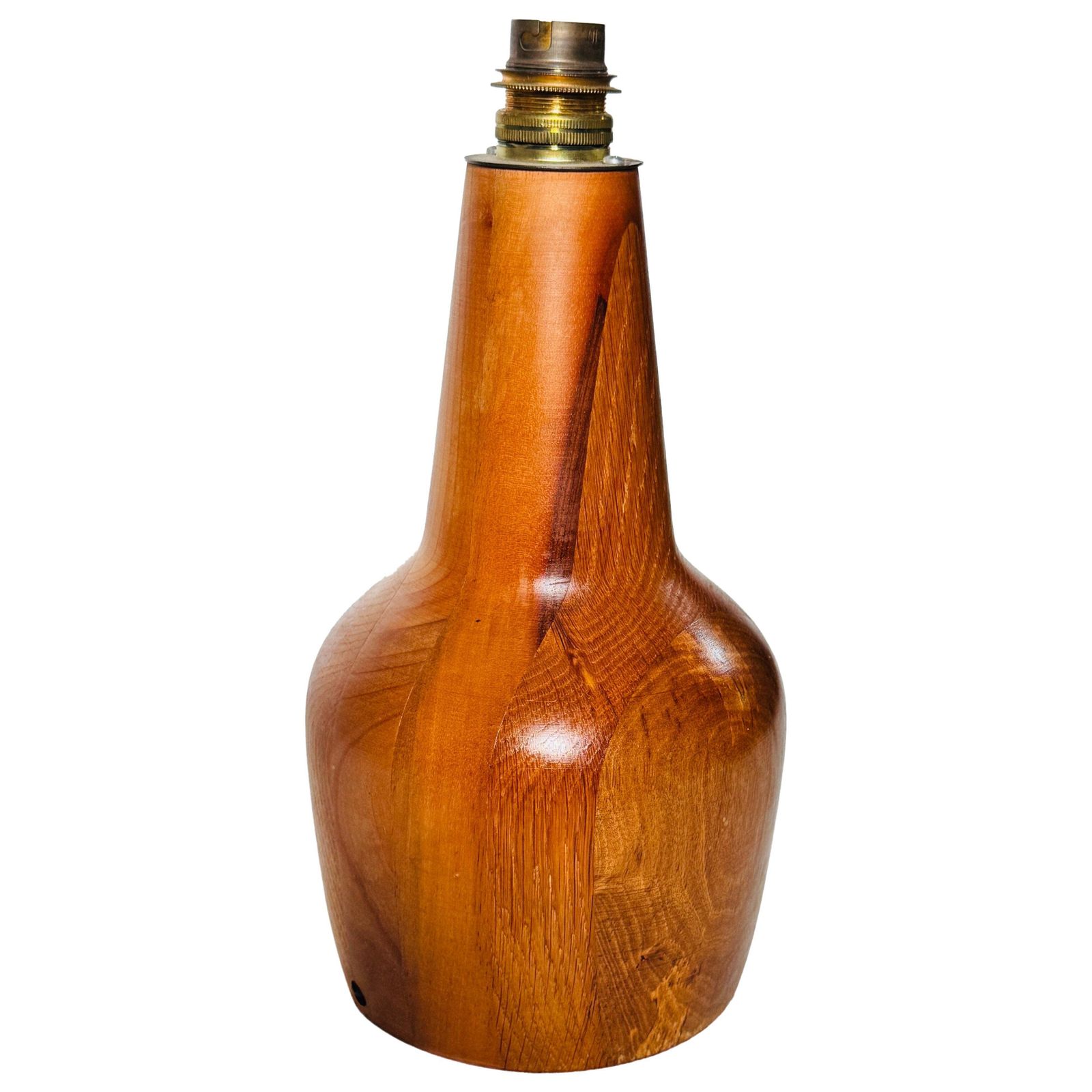 Petite Scandinavian Style Table Lamp, Pear Shaped Light Wood, 1960s