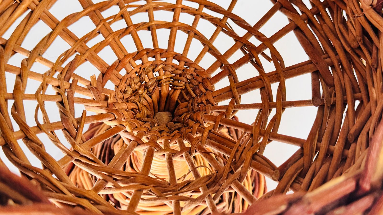 Rattan Italian Basket Fruit Bowl Centerpiece, 1970s photo for sale