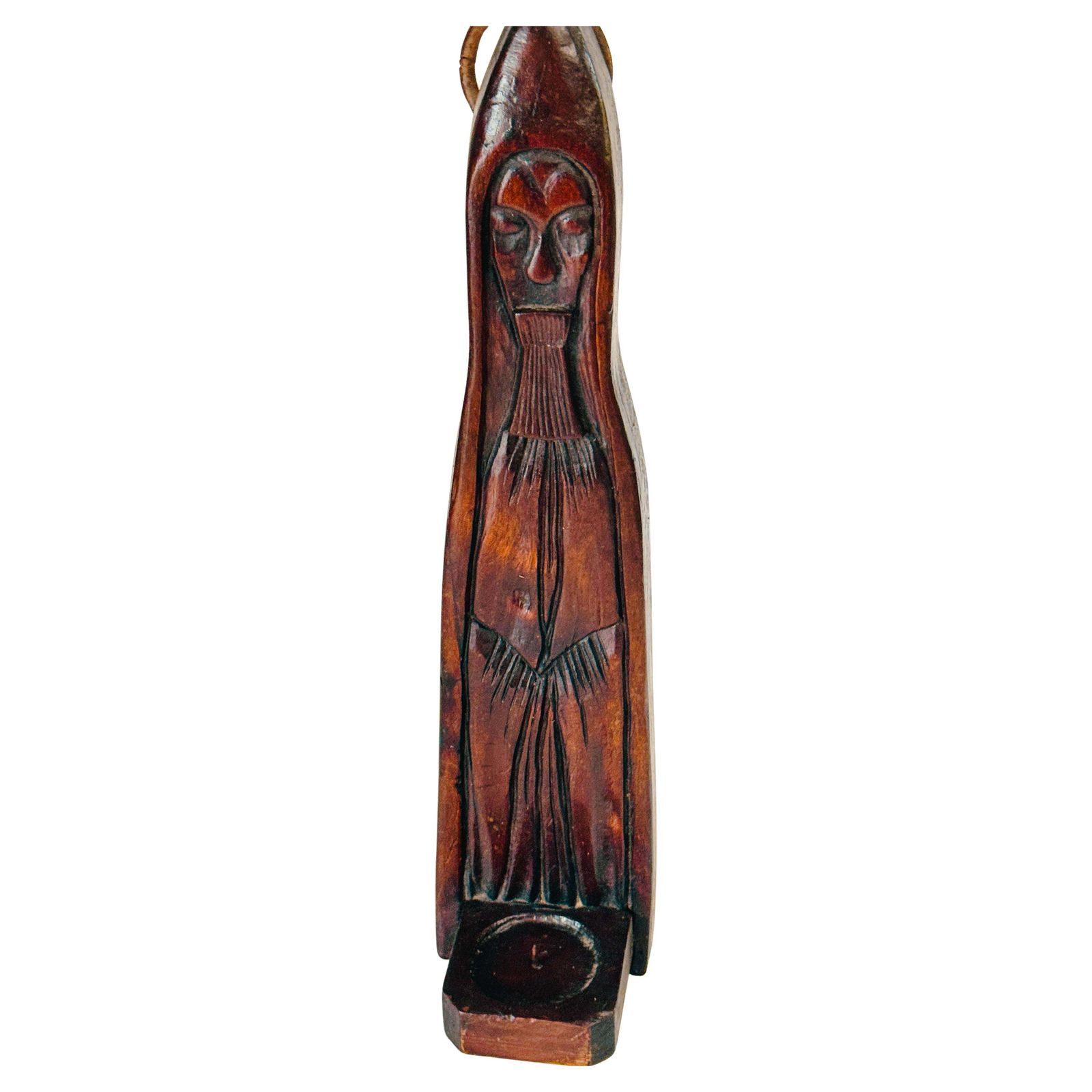 Abstract Wood Candle Holder Sculpture France 19th Century