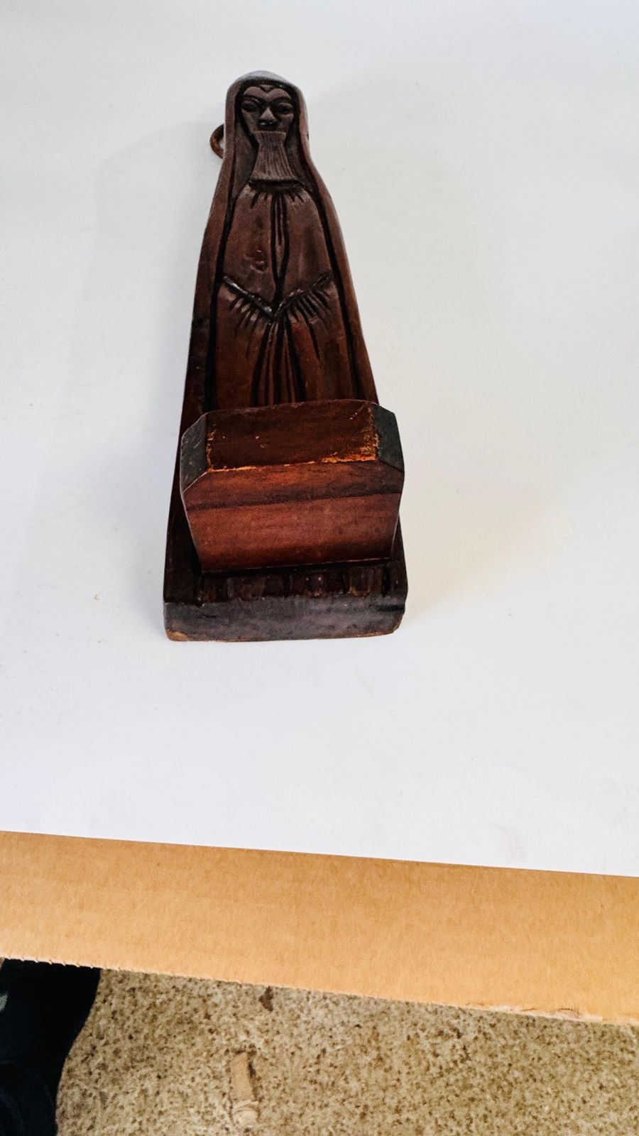 Abstract Wood Candle Holder Sculpture France 19th Century photo 478.0