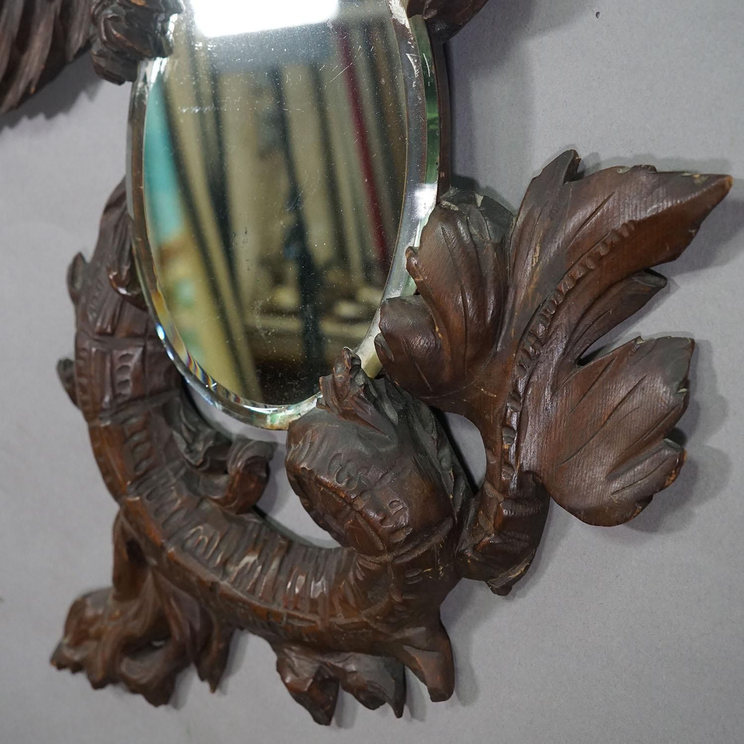 Victorian Mirror With Carved Dragon In The Manner Of Gabriel Viardot Ca. 1880 photo buy