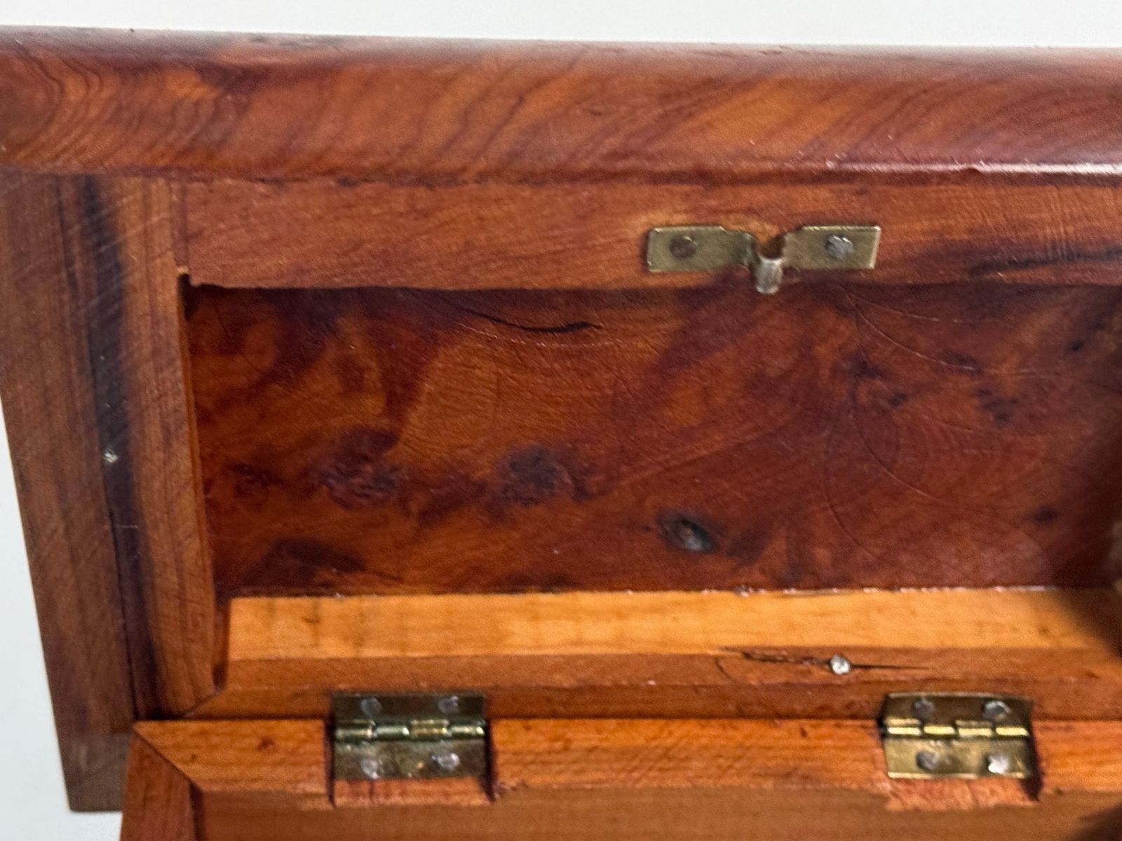 Box In Burled Wood, Brown Color, France, 20th Century photo for sale