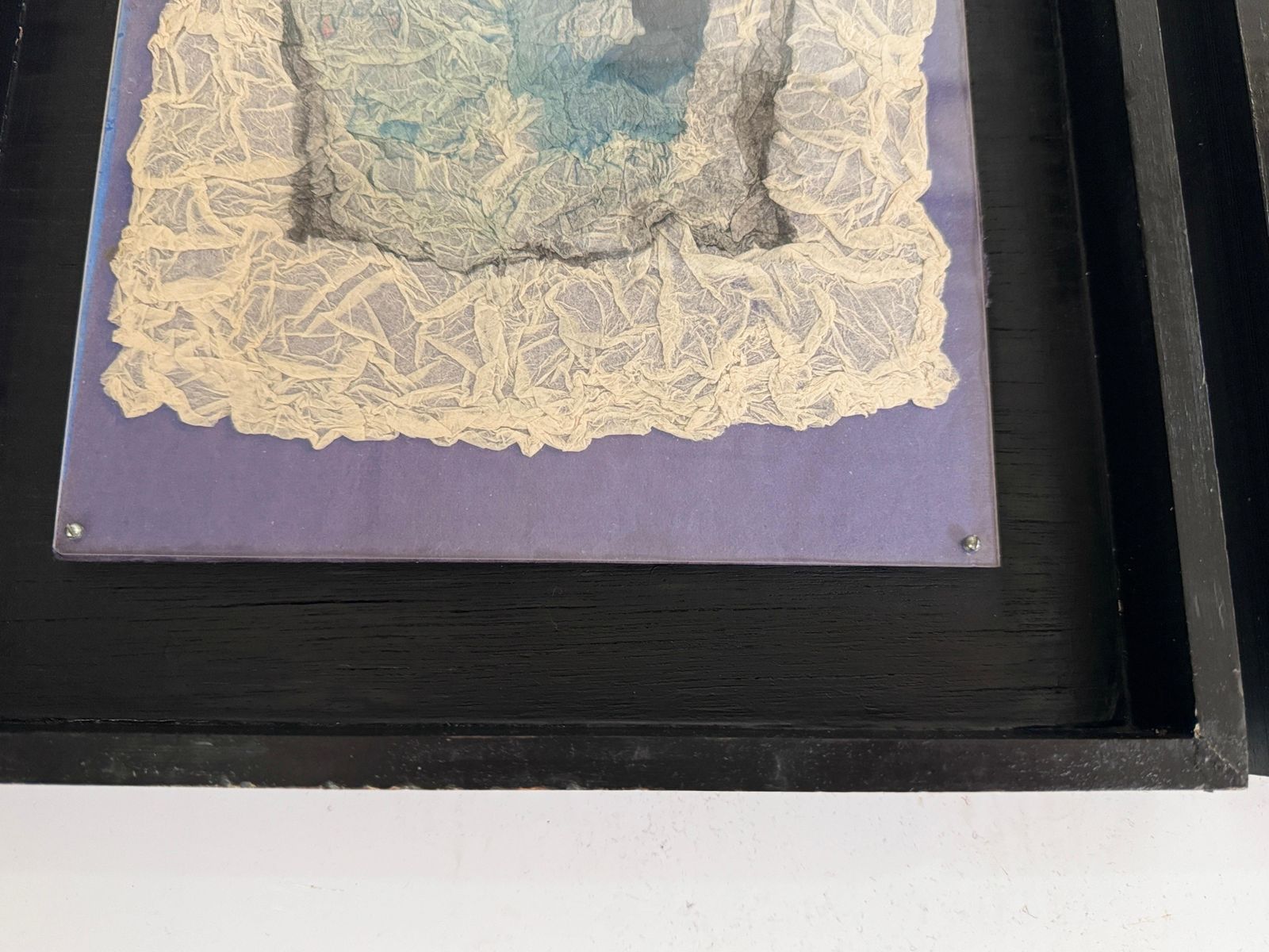 Pair Of Crumpled Paper By Sierra V In The Style Of Ladislas Kijno  France 1970 photo vinterior