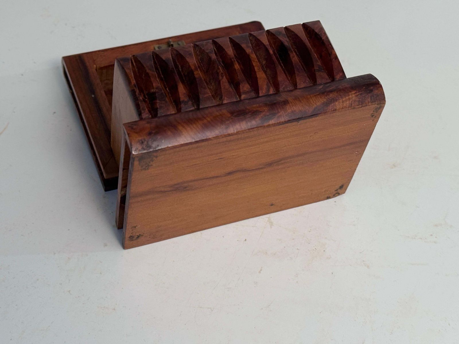 Box In Burled Wood, Brown Color, France, 20th Century photo Home Decor