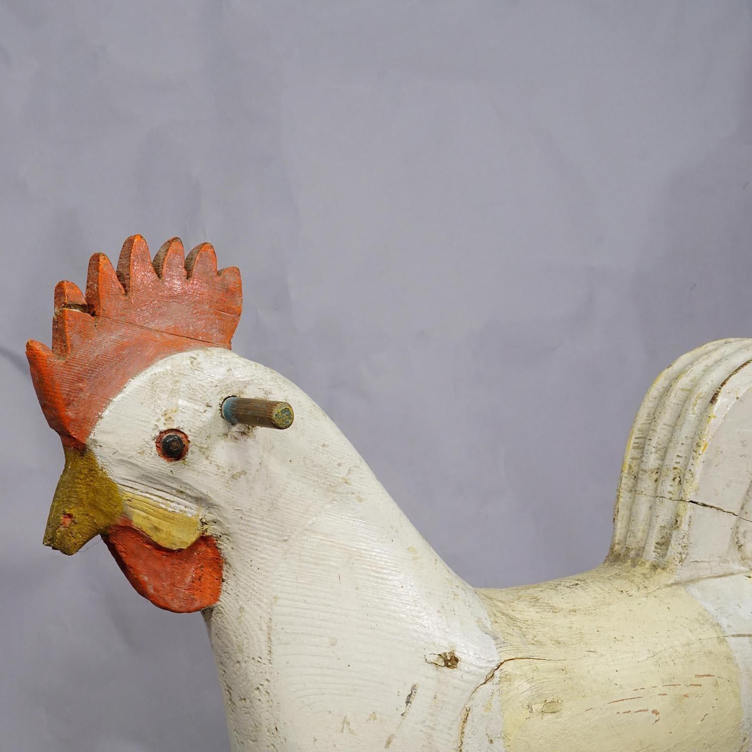 Rare Antique Chicken Rocking Toy, Germany Ca. 1920s photo Home Decor