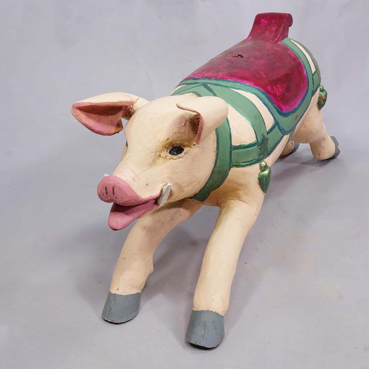 Great Antique Children Carousel Pig, Germany Ca. 1920s photo furniture
